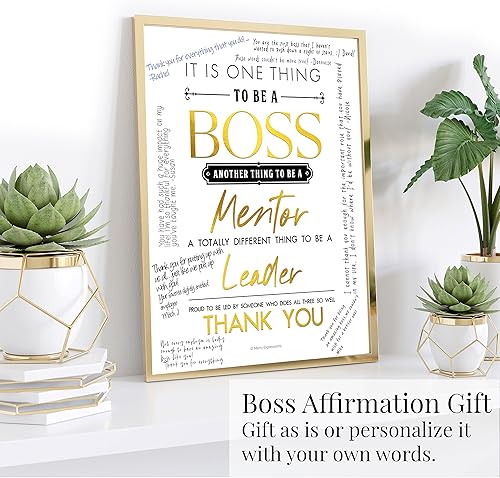 Miniatura 2 de Regalo para jefe mentor líder, marco de metal de 9 x 12 pulgadas, para hombres y mujeres, regalo de Navidad o día del jefe, decoración de escritorio