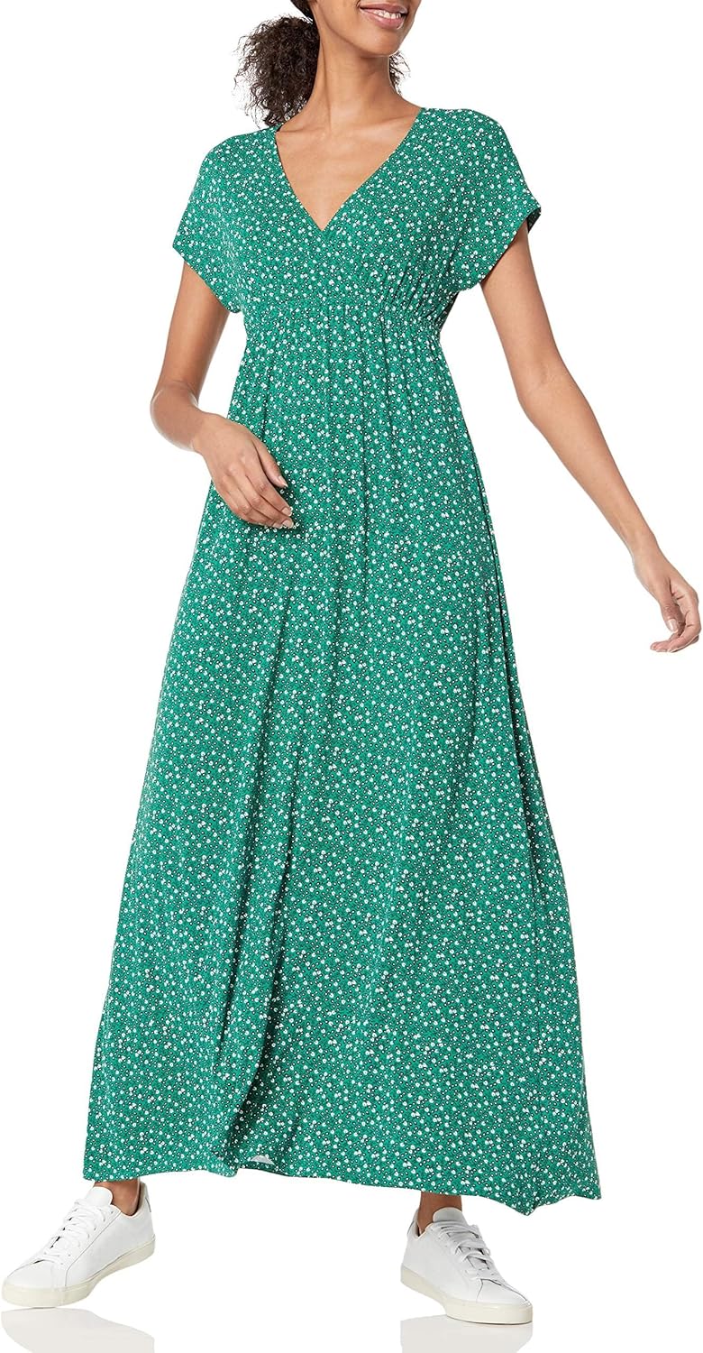 Amazon Essentials Women's Waisted Maxi Dress (Available in Plus Size)