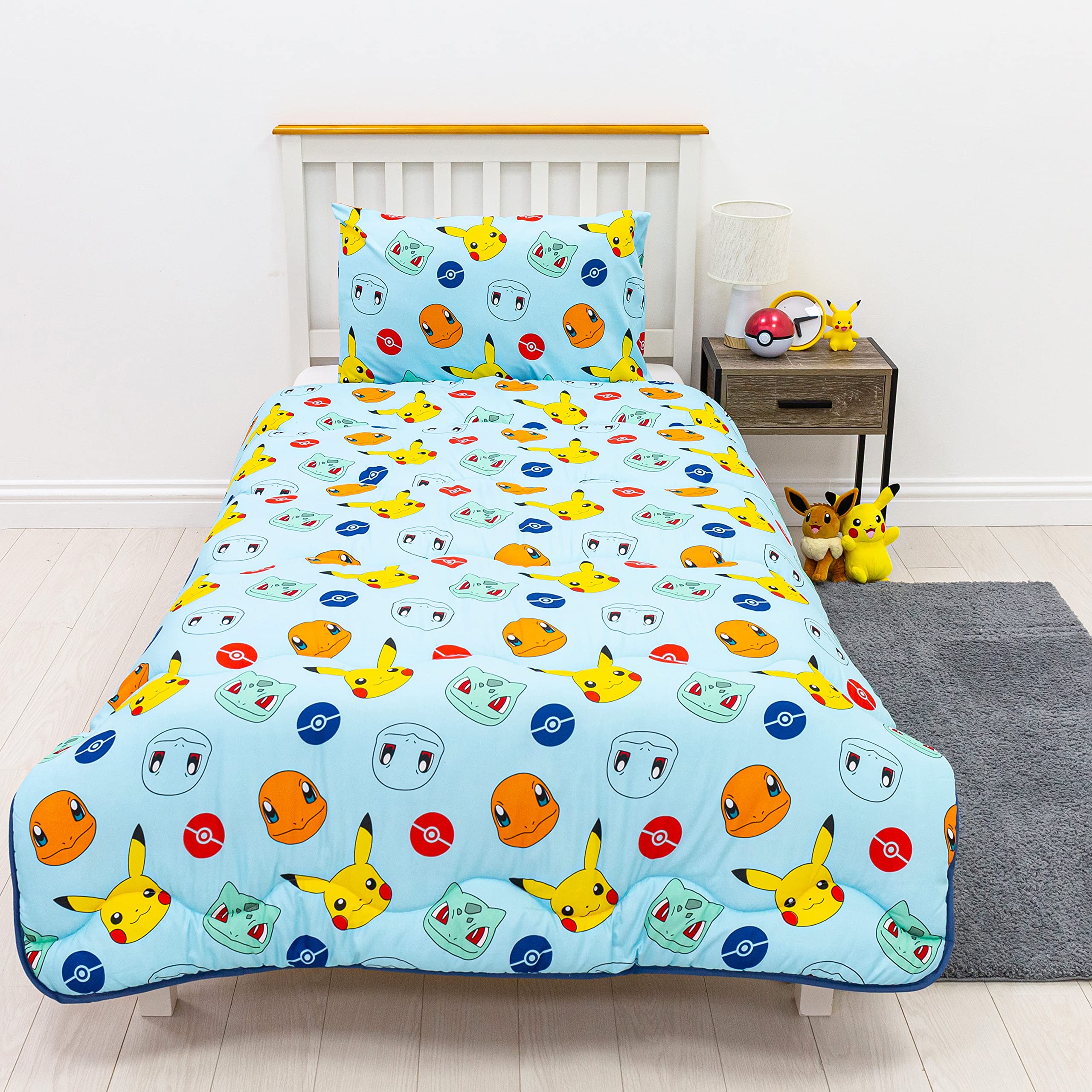 Rest Easy Bettdecke für Einzelbett, ohne Bezug, waschbar, ideal für Reisen und Übernachtungen, 10,5 Tog, Pokemon