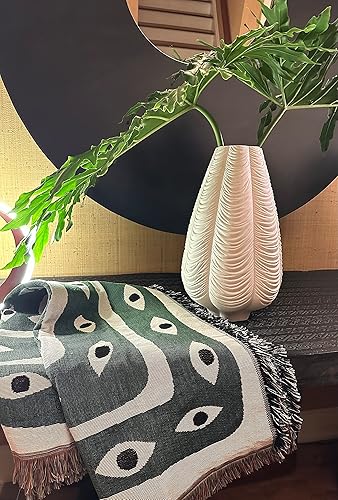 Miniatura 3 de House of Malibu  Manta de playa contra el mal de ojo toalla de meditación toalla de baño de 49 x 59 pulgadas tapiz verde oliva Peshtemal