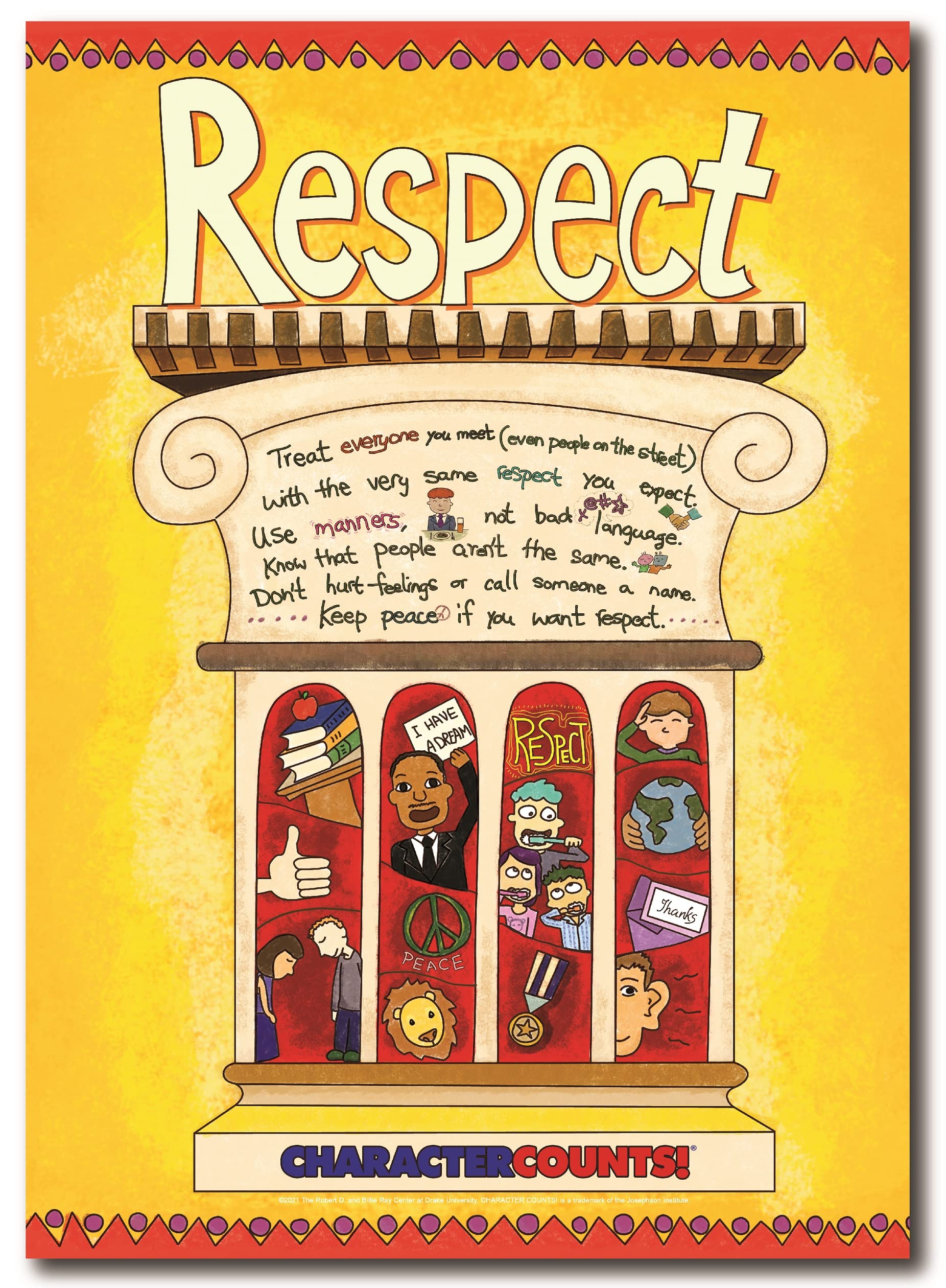 CHARACTER COUNTS! Six Pillars Vibrant Posters (3 Sets of 6) - Image 3