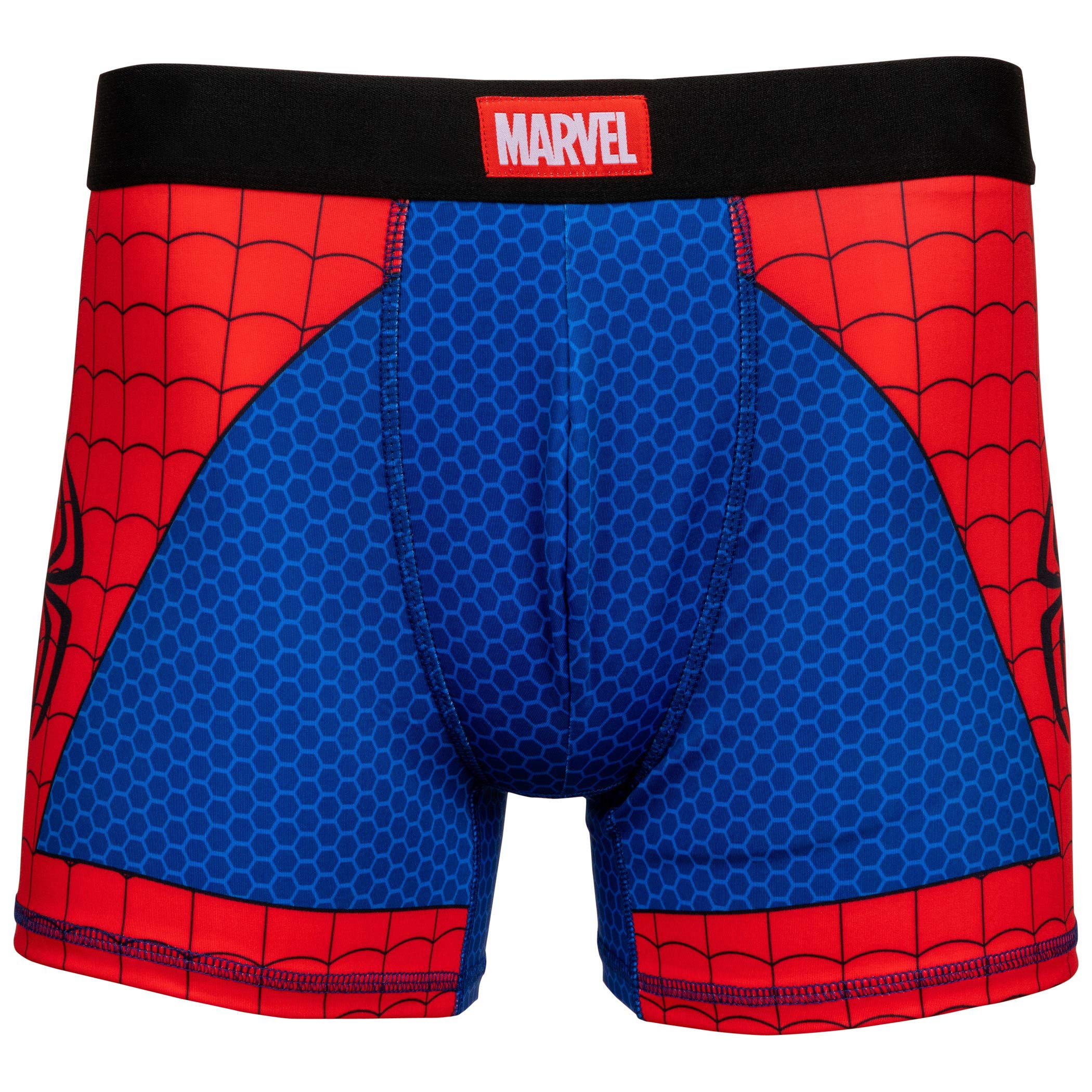 Bioworld Men's Red Spider-Man Costume Suit Underwear Boxer Briefs Large (36-38)