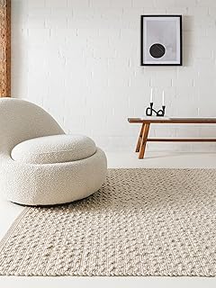 benuta Pure Wollteppich Lana - Beige 200x300 cm - Wolle handgewebt - Rechteckig & im Style: Uni, Hygge & Cozy, Minimalistisch, Natural - Pflegeleicht für Wohnzimmer Schlafzimmer