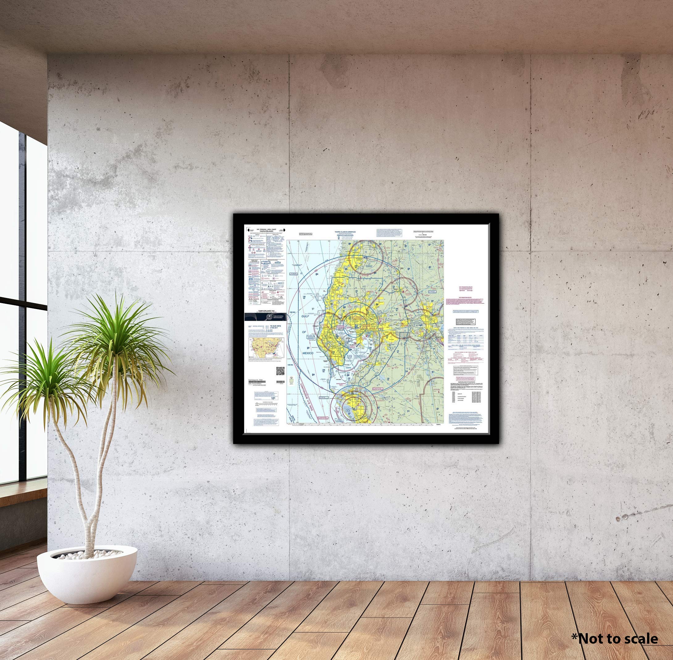 FAA Chart: VFR TAC Tampa/Orlando TTAM (Current Edition). Art Print Quality, Suitable for Framing. Current Edition Printed on Demand. Ships Rolled - Not Folded.