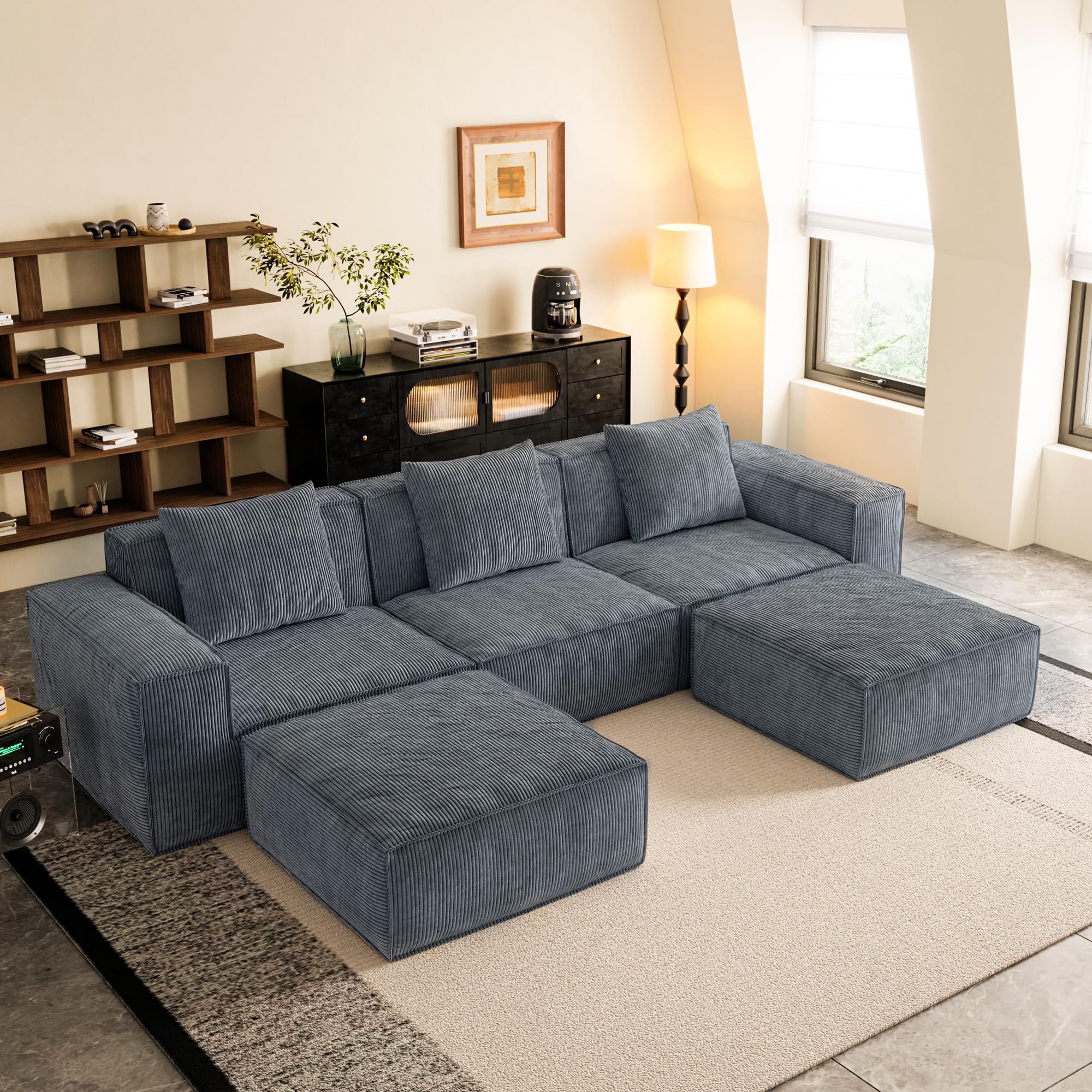 Amazon.com: KEIKI 118'' U-Shaped Oversized Corduroy Modular