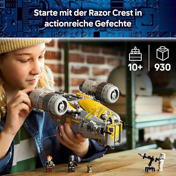 LEGO Star Wars 75447 Razor Crest - The Mandalorian und Grogu Set mit 4 Minifiguren & Grogu Figur - Geburtstagsgeschenk für Jungen, Mädchen & Filmfans ab 10 Jahren - 2