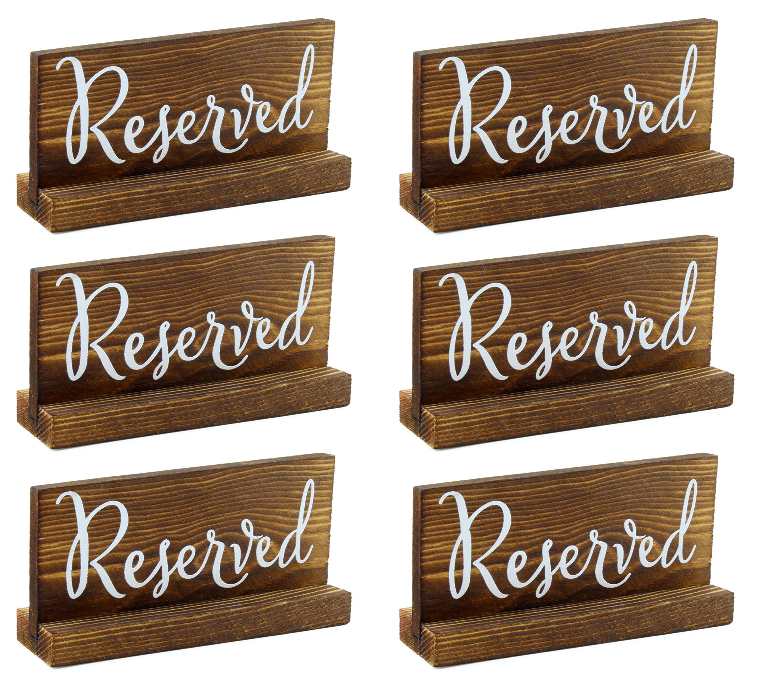 Buy Darware Wooden Reserved Signs for Tables (6Pack); Rustic Real