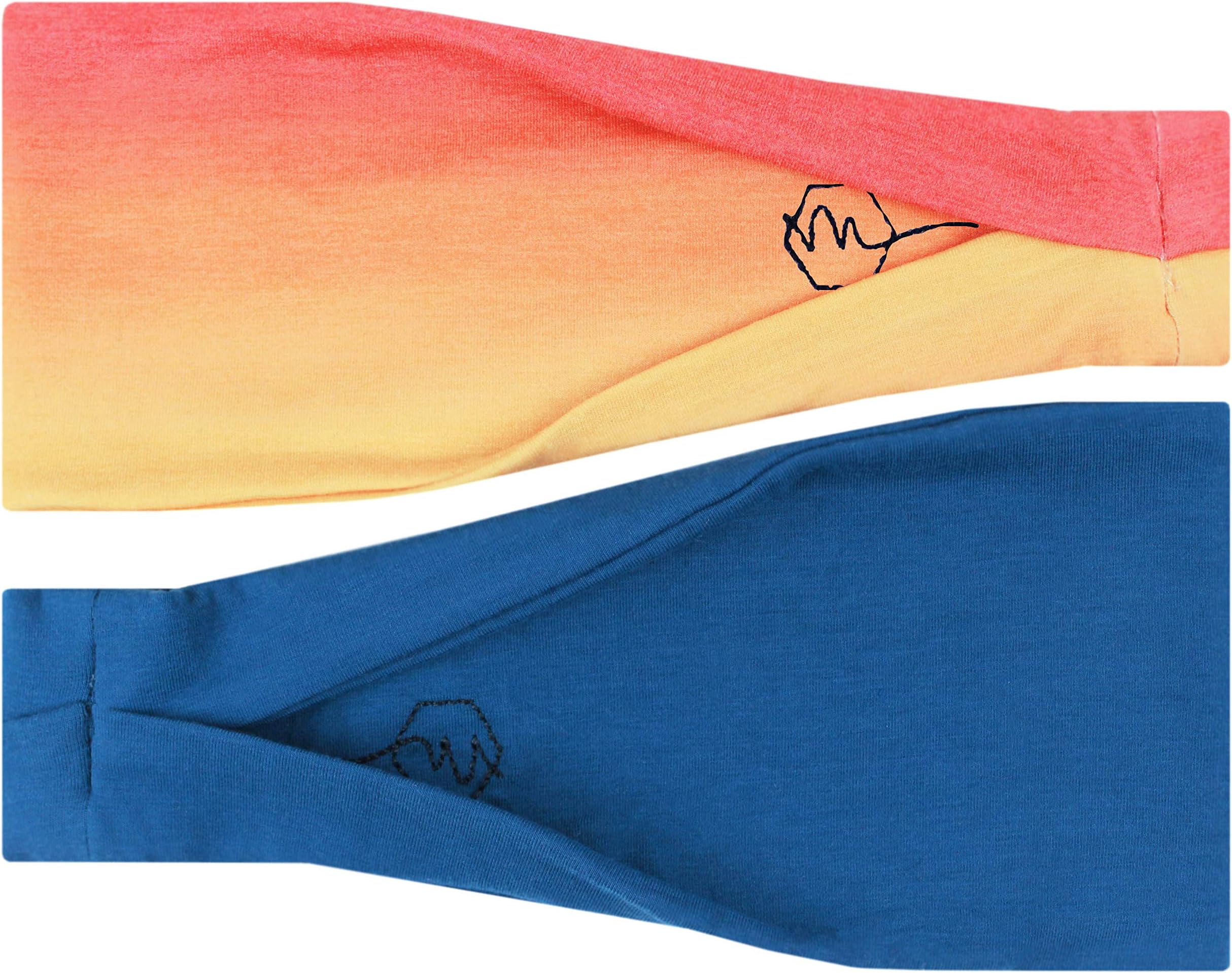 4" Wide Workout Headbands for Women (2 Pack) – Non-Slip Sweatbands for Gym, Running & Yoga