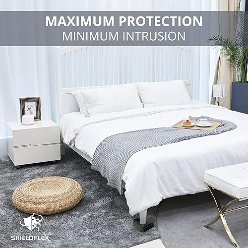 Miniatura 7 de Trampa para insectos de cama, paquete de 12  TruGuard X Interceptores de insectos de cama (negro)  Trampas ecológicas para patas de cama  Detector