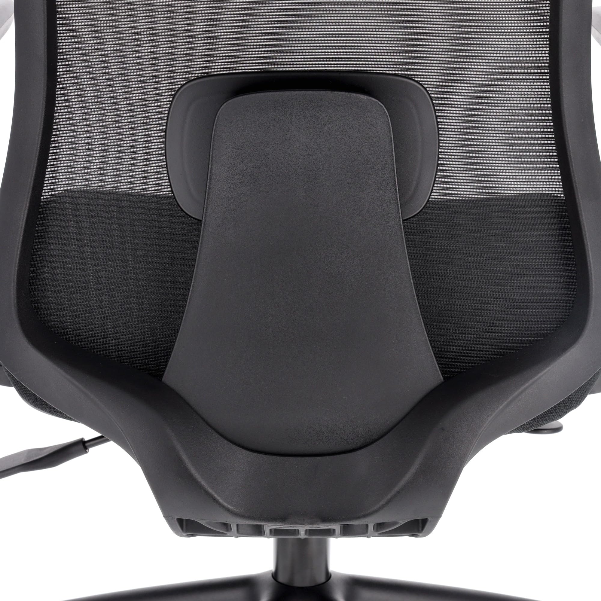 Spacio Ardena Silla de Oficina Ejecutiva con Respaldo de Malla, Uso domestico y Profesional (Negro, con Cabezal)