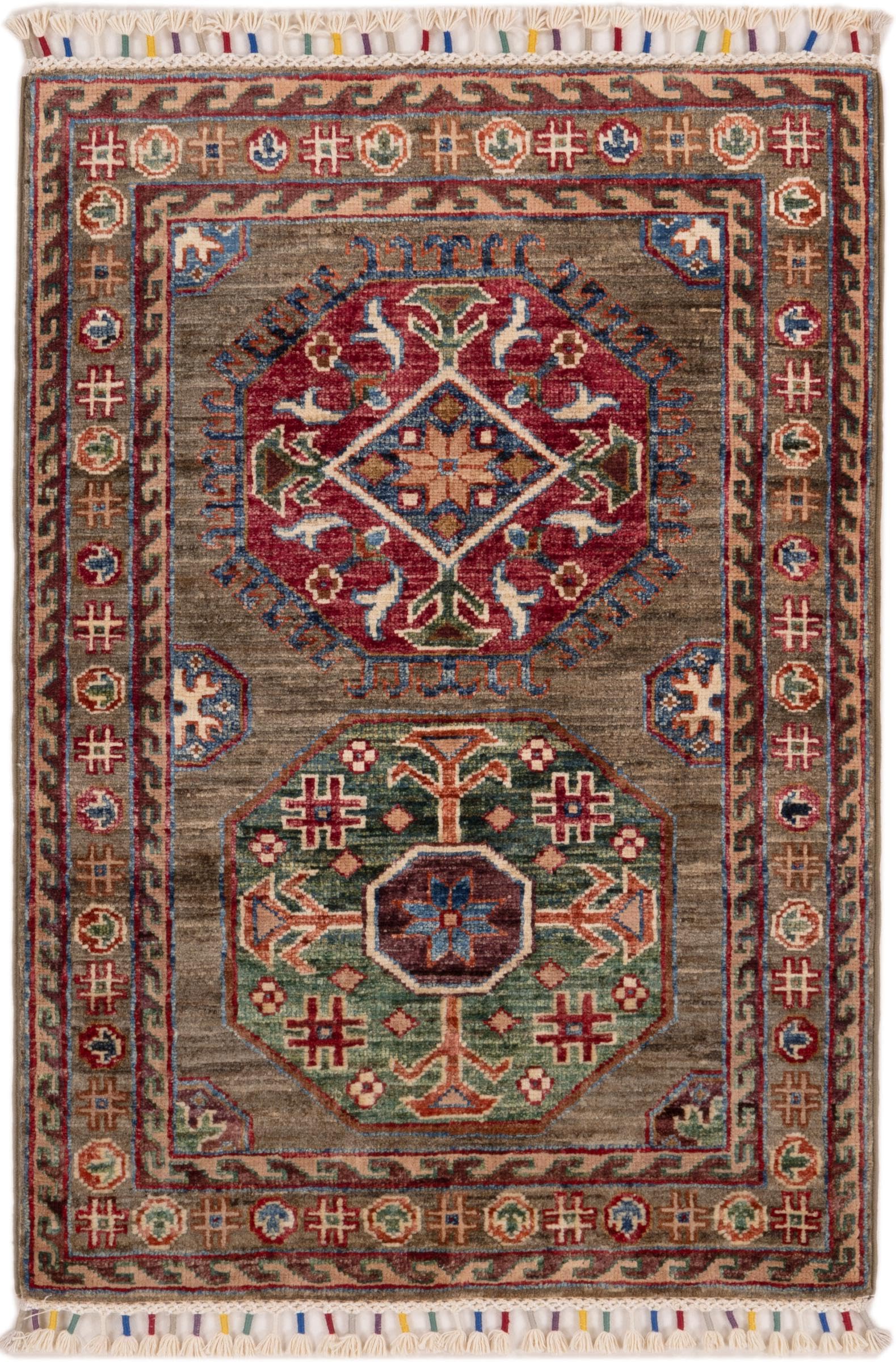 Tapis d'Orient Arijana noué à la main en laine pakistanaise de prestige