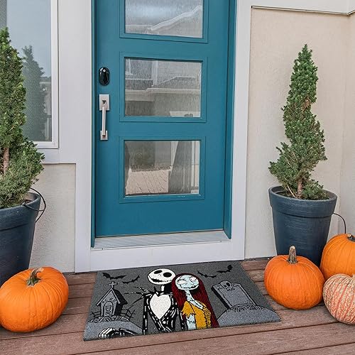 Miniatura 5 de Gertmenian Paquete de 2 alfombrillas de coco de pesadilla antes de Navidad (paquete de 2), tapetes de bienvenida para puerta delantera y trasera,