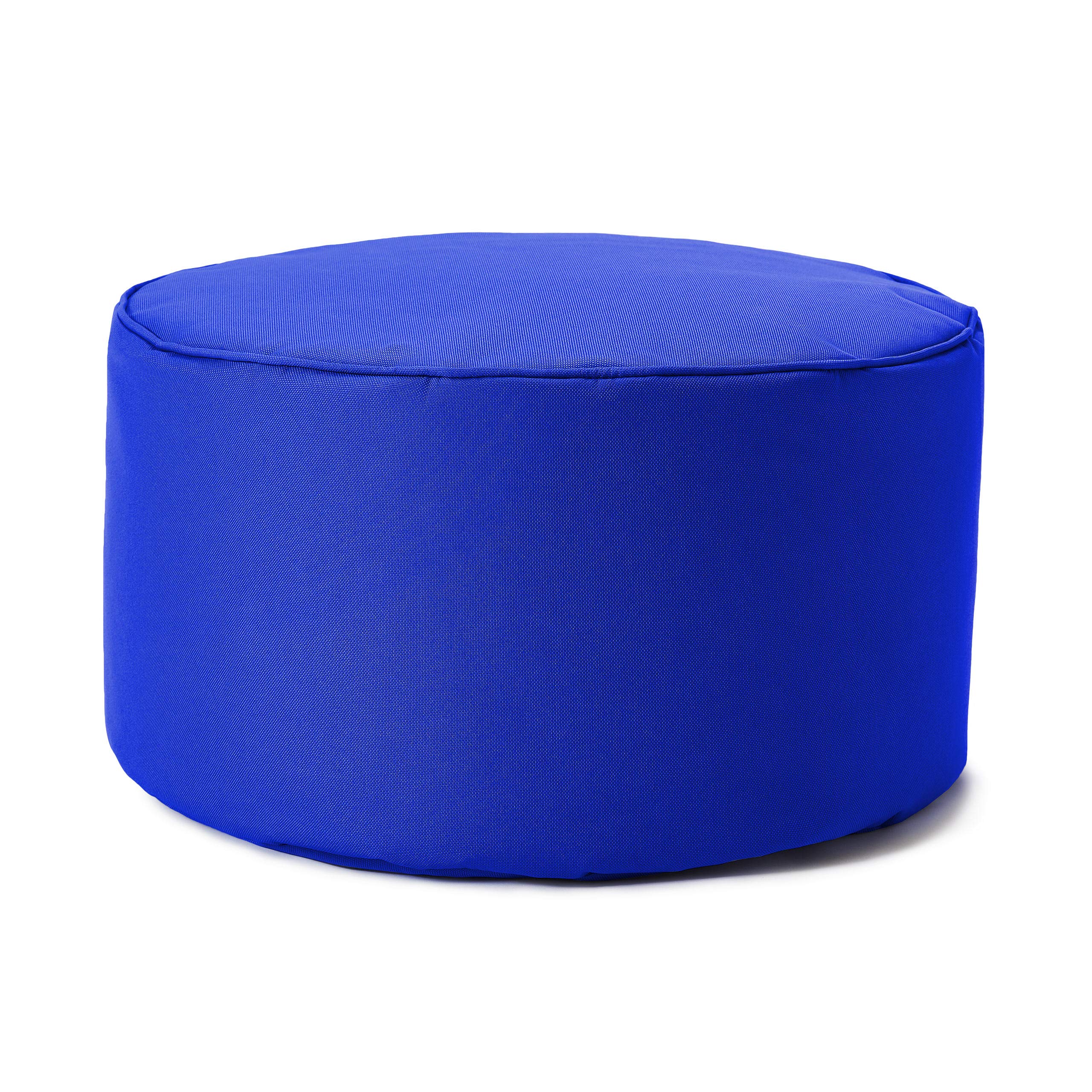 Lumaland Pouf Chaise Tabouret 25 x 45 cm | pour Enfants et Adultes | pour intérieur et extérieur | Coussin Rond de Sol | Pouf Siège - Résistant à l'eau | Entretien Facile [Bleu Roi]