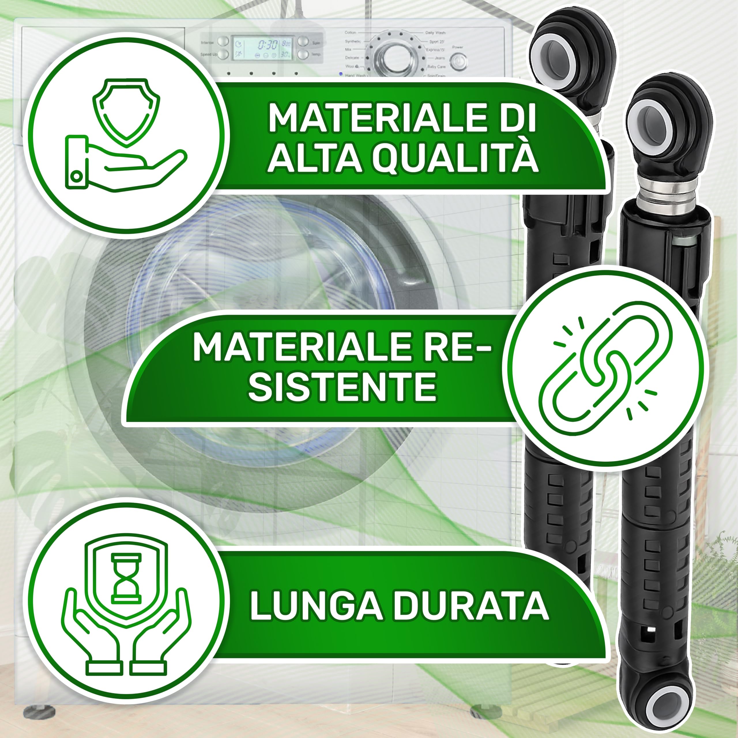 Kit 3 ammortizzatori 100n lavatrice LG 4901ER2003A - ROSSI RICAMBI