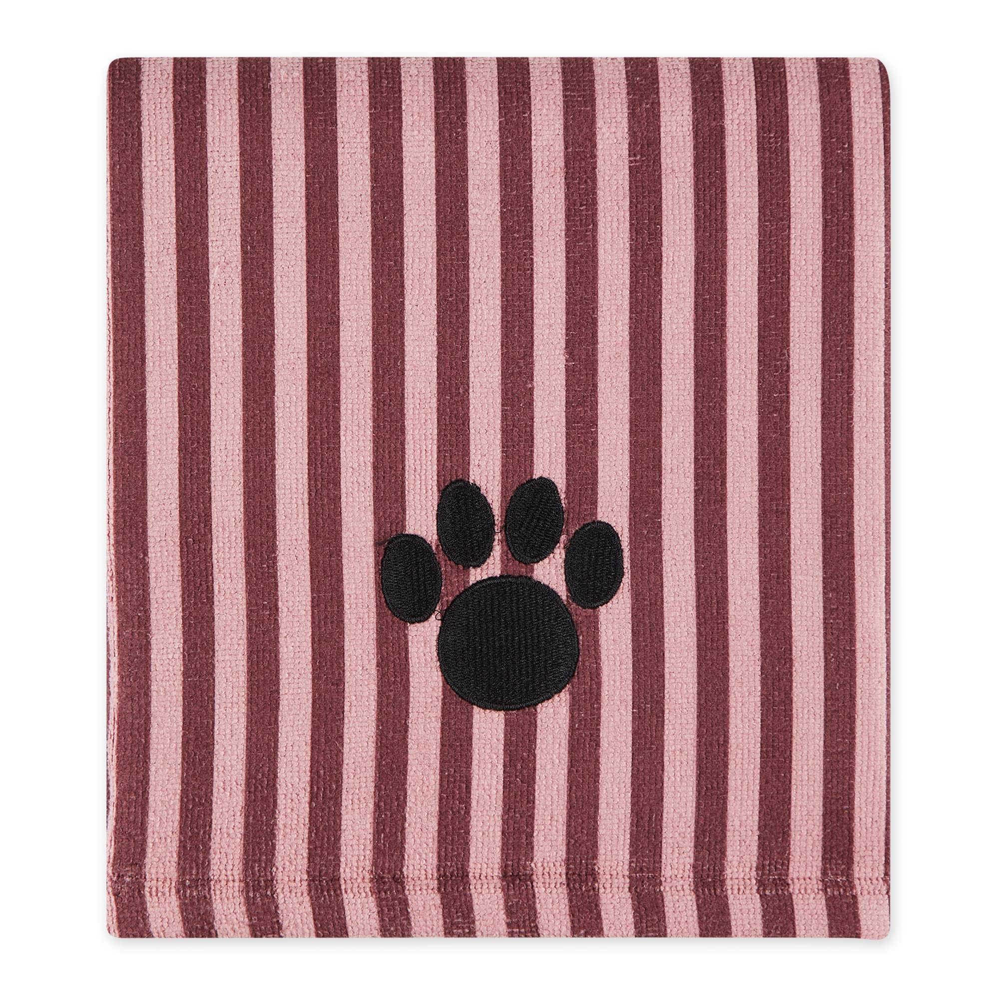 Bone Dry Pet Grooming Towel Collection Absorbent Microfiber X-Large, 41x23.5, Striped Cranberry, 41x23.5" - Image 2