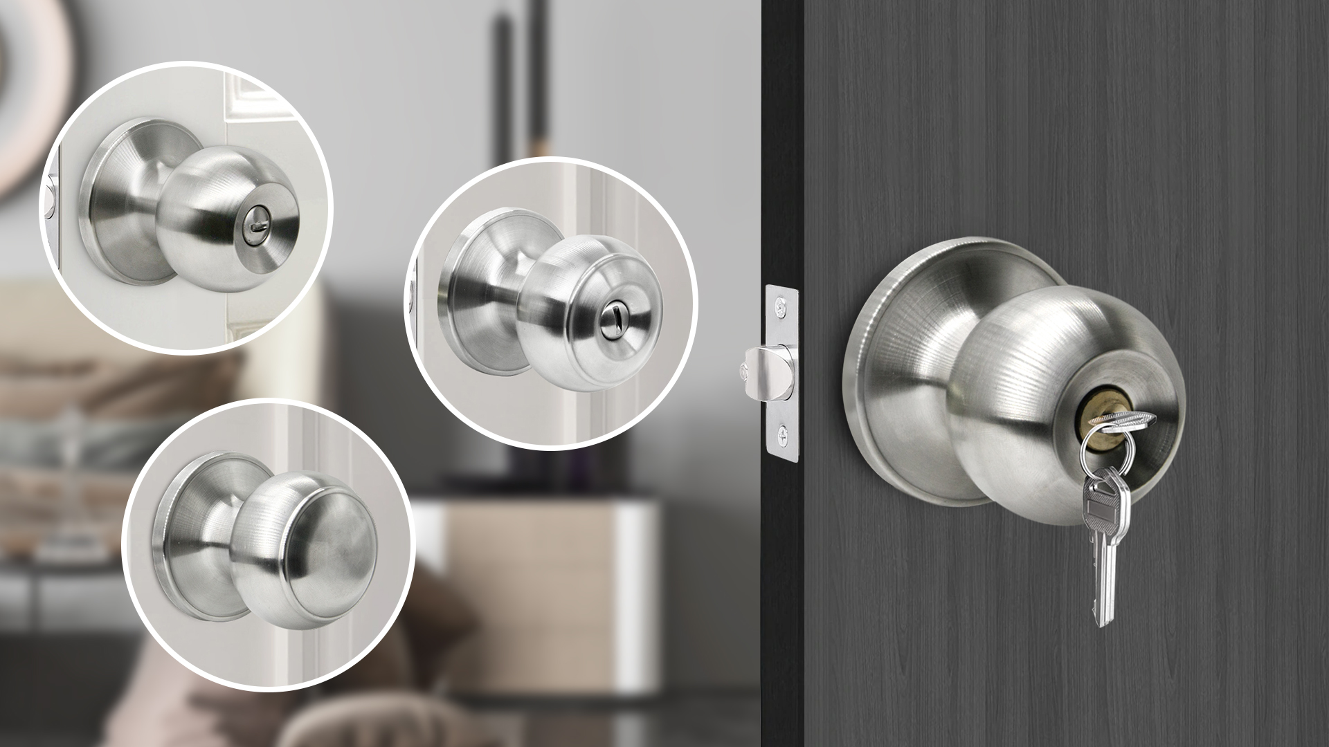 Türhebel Gebürstet Nickel Für Innentüren Satin Nickel Türknopf Hebel Einstieg Sichtschutz Durchgang Schlösser Schranktür Knauf