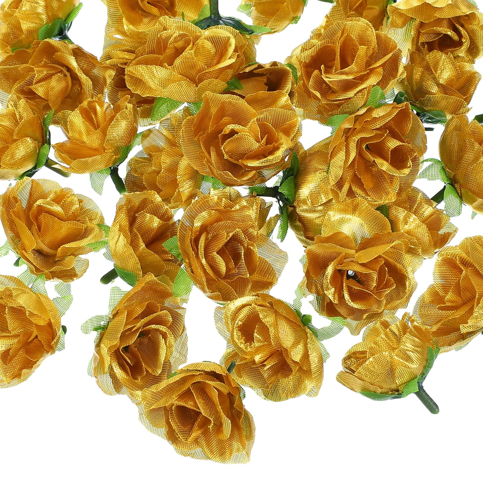 Mini roses en soie PATIKIL dorées pour sublimer une table de mariage et fête d'anniversaire