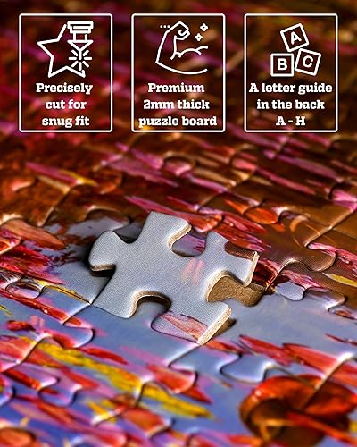 Miniatura 3 de Rompecabezas de 1000 piezas para adultos y familias, rompecabezas de fotos de paisaje de calidad HD de 20 x 30 pulgadas, piezas resistentes de