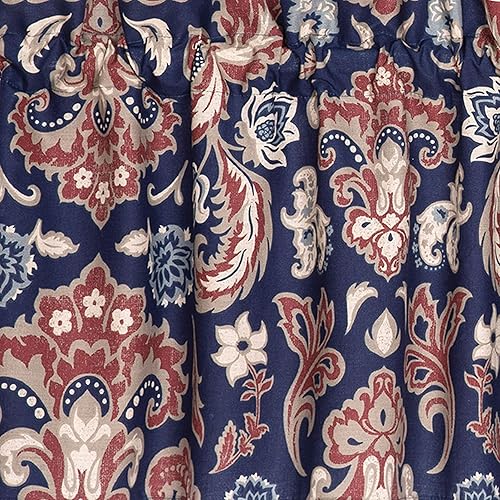 Miniatura 3 de C&F Home Colonial Williamsburg Rosamund - Cenefa de damasco bohemio abstracto de algodón para ventana, sala de estar, comedor, dormitorio, baño,