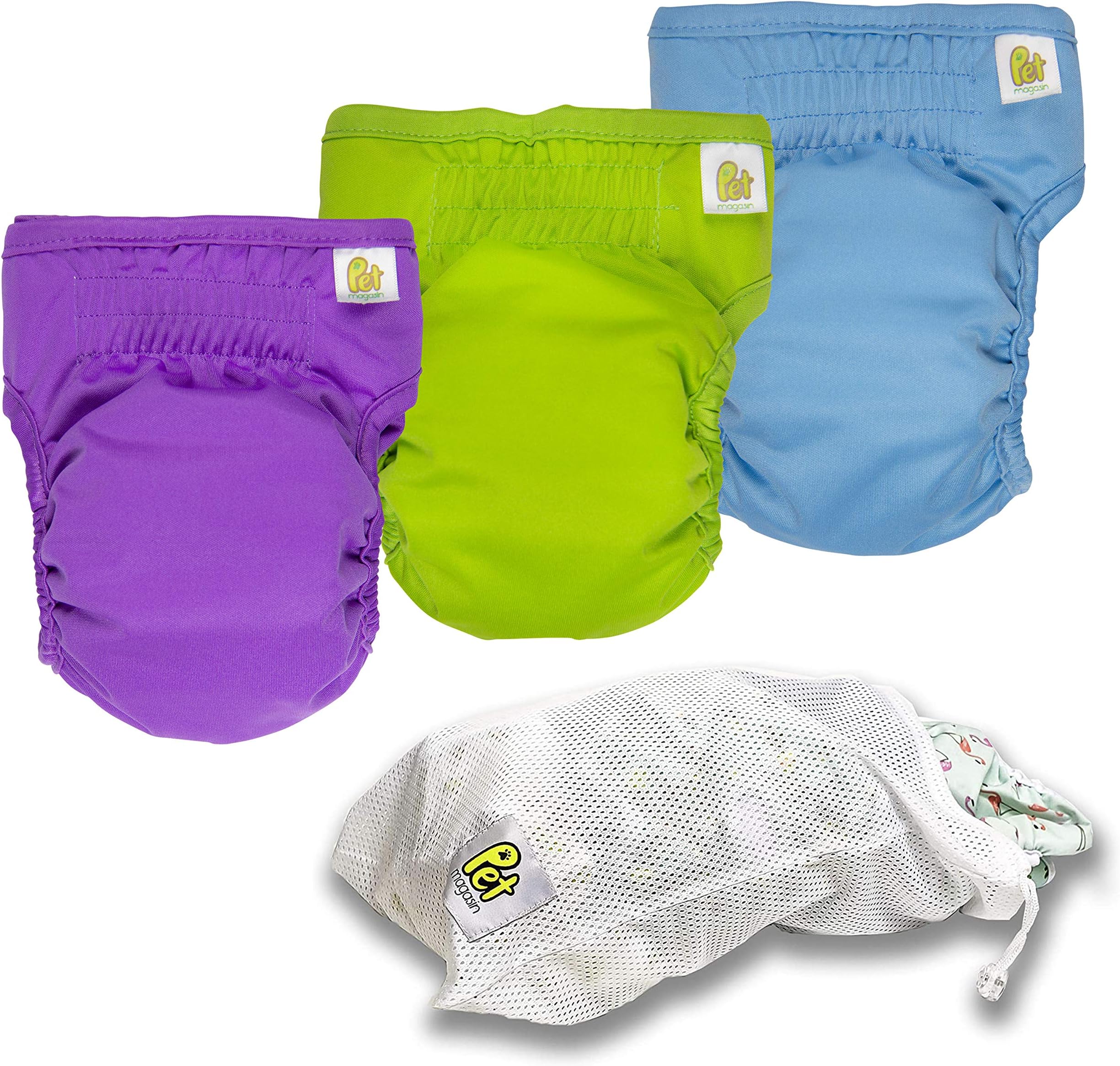 Pet Magasin Solid Colorway Large Diapers & Pet Magasin Laundry Bag Bundle