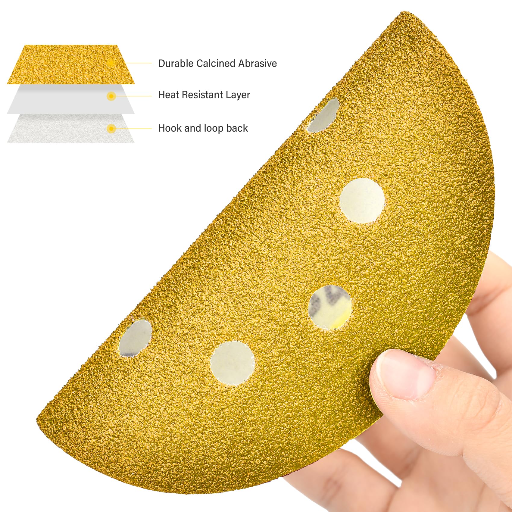 80 Dischi Abrasivi 125mm - Grana 40 | Per Levigatrici Orbitali, Ossido Di Zirconio - Foto 4