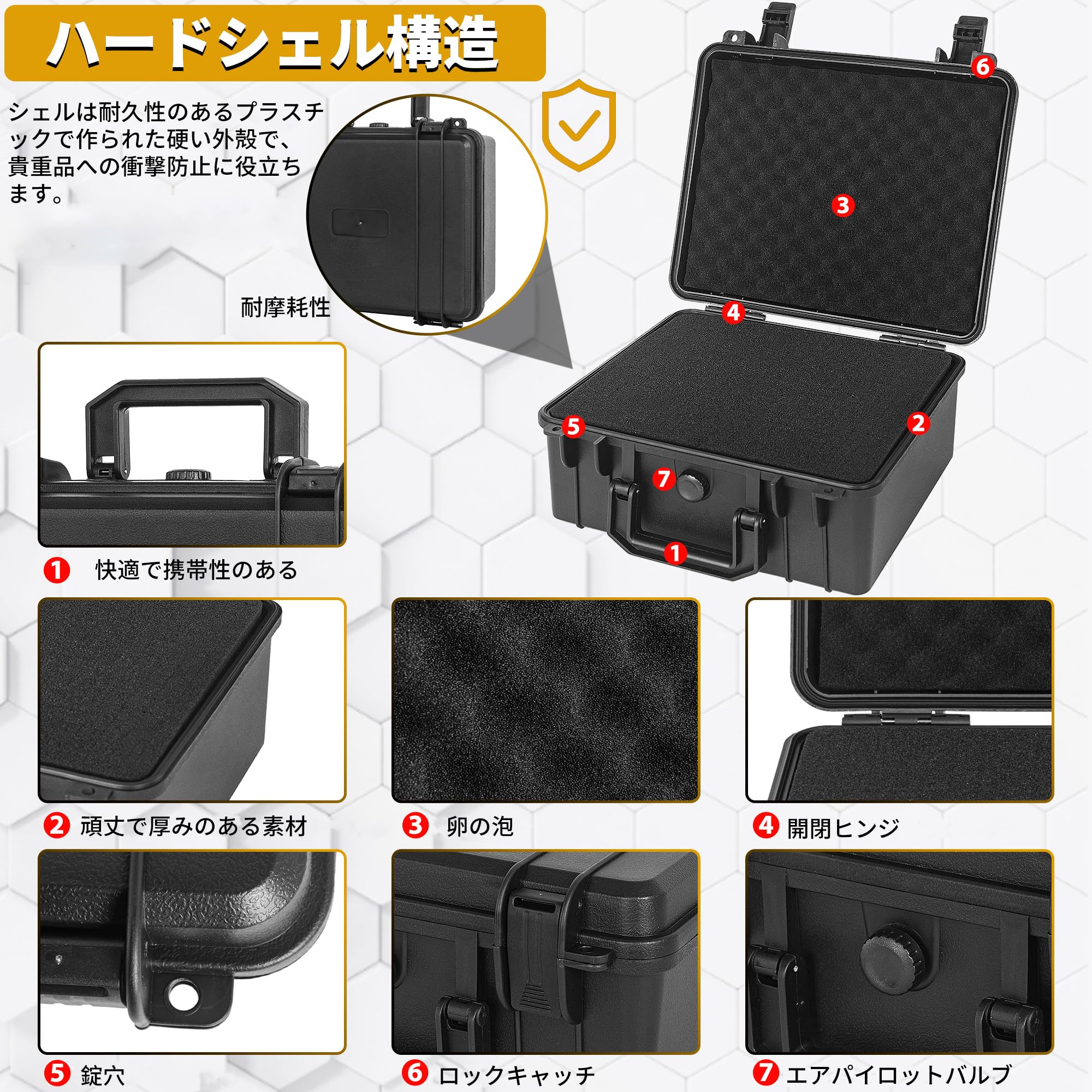 Amazon.co.jp: Rxakudedo 保護ハードケース 耐衝撃 防水 カスタマイズ