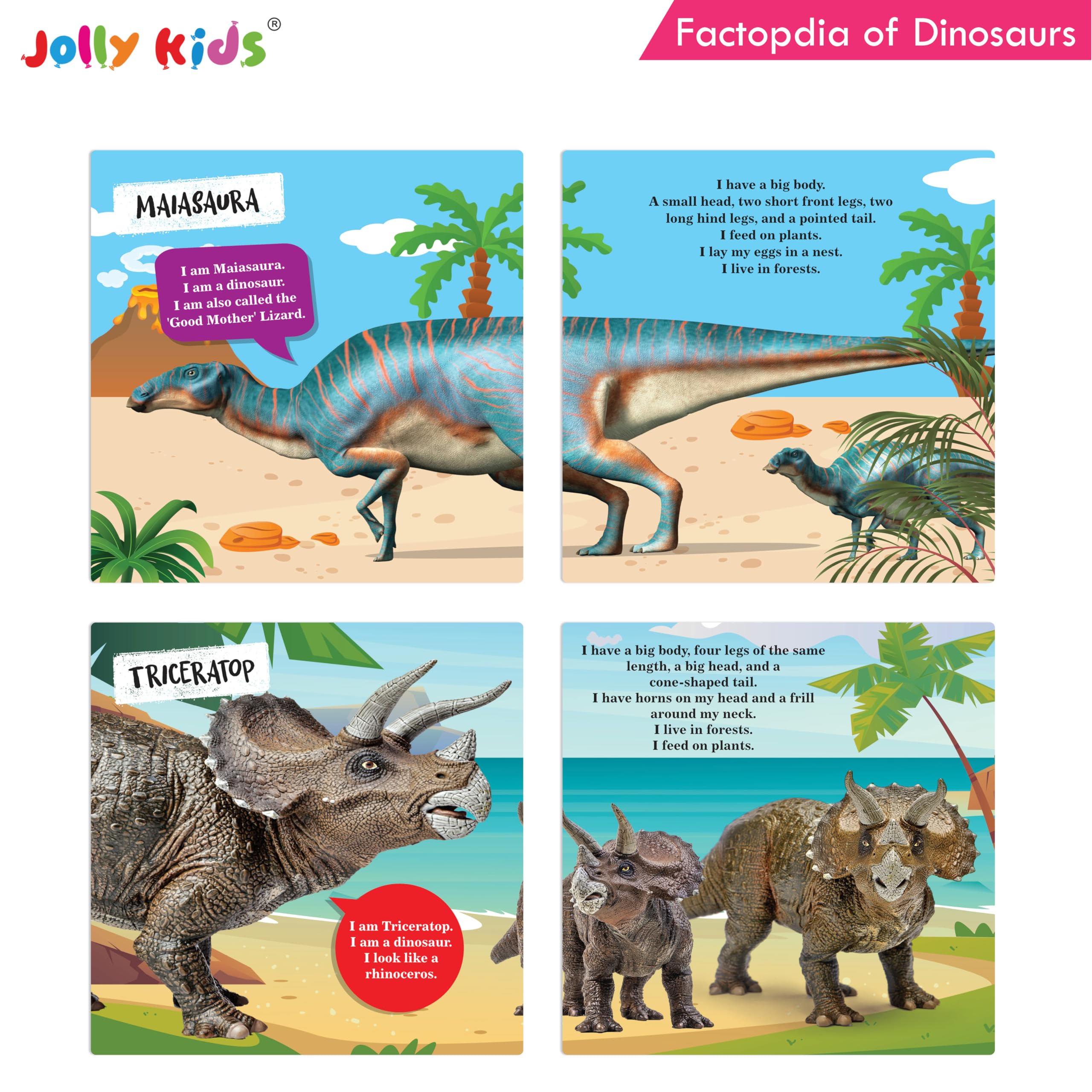 Jolly Kids Factopedia: Oceans And Dinosaurs Books Set of 2 For Young Readers Aged 3-8 Years| Learn About Whales, Sharks, Fossils, Spinosaurus And More! 4