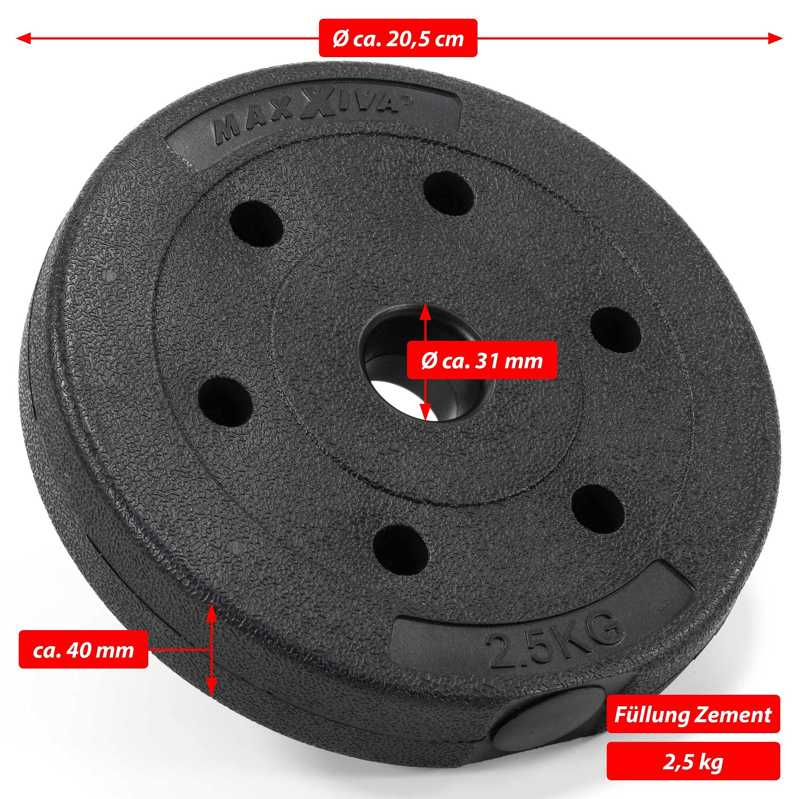 Hantelscheiben-Set Zement 30 kg 8 Ersatzgewichte für Muskelaufbau Krafttraining Fitness-Zubehör Gewichtheben