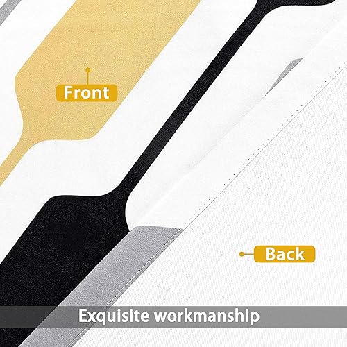 Miniatura 3 de DriftAway Riley Geo - Cenefa de cortina con forro geométrico de mediados de siglo, 2 capas, bolsillo para cortinero, 52 x 18 pulgadas más 2