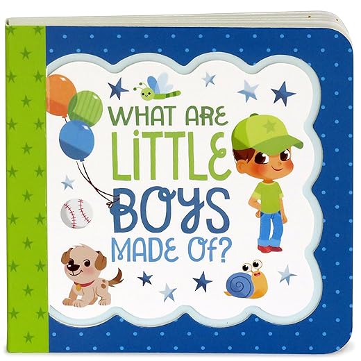 What Are Little Boys Made Of: Little Bird Greetings, Greeting Card Board Book with Personalization Flap, Gifts for Birthday, Baby Showers and More
