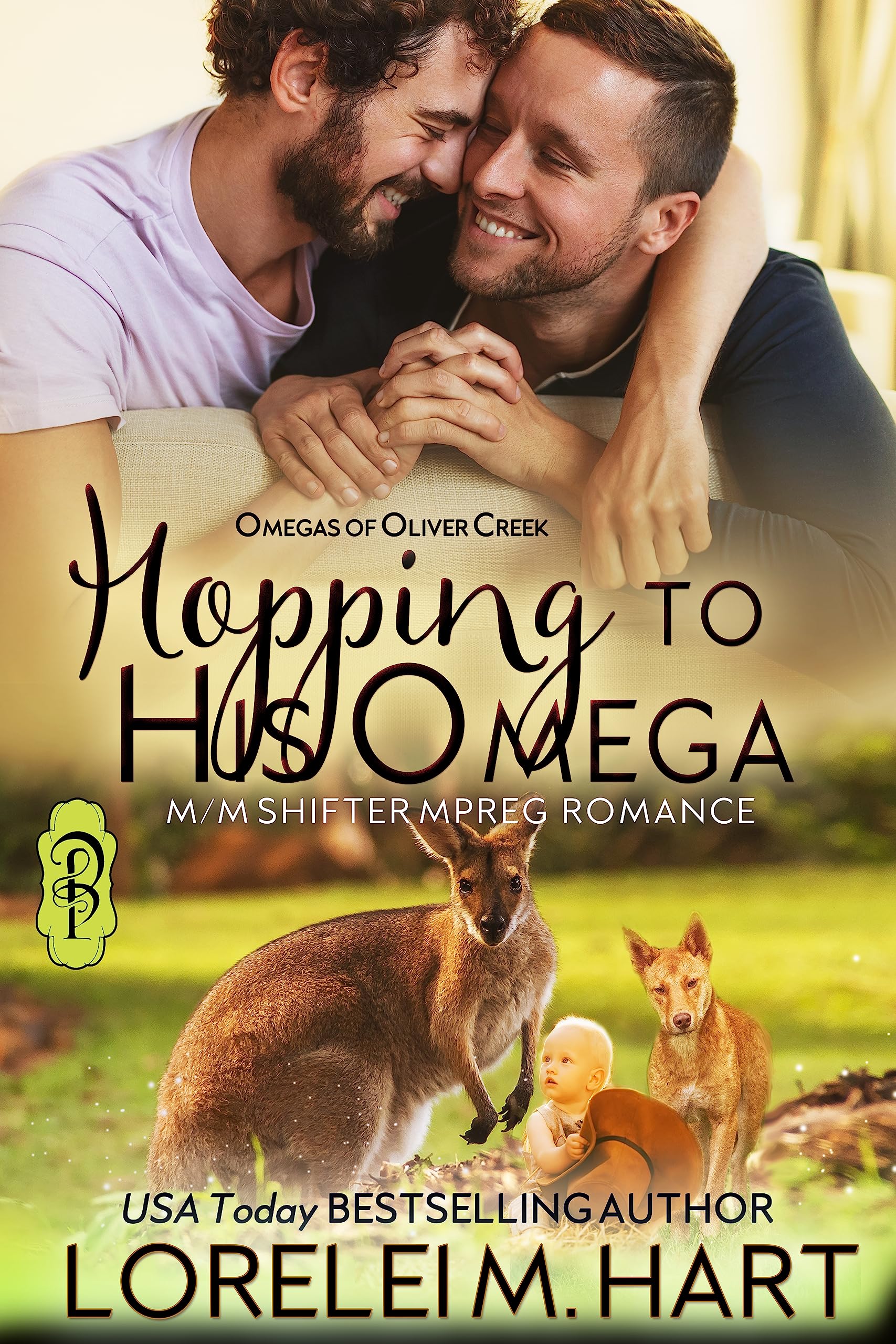 Hopping to His Omega: M/M Shifter Mpreg Romance (Omegas of Oliver Creek Book 5)