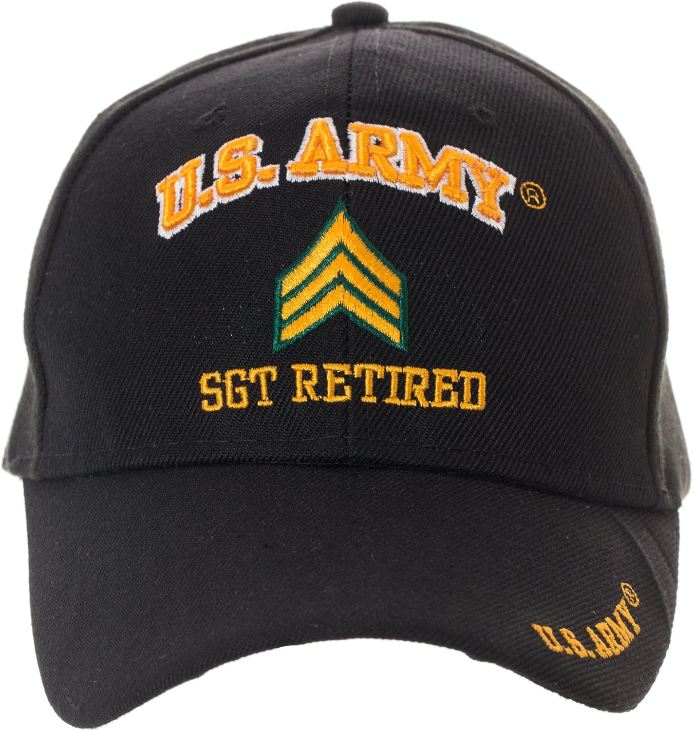 Artisan Owl Officially Licensed US Army Retired Baseball Cap - Multiple Ranks Available!