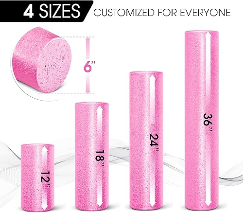 Miniatura 6 de Yes4All High-Density EPP Round Back Roller Foam, Exercise Foam Roller for Yoga, Pilates & Stretching - 12, 18, 24, 36 inch