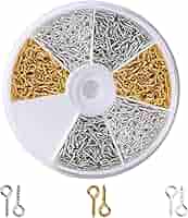 600 Pezzi Viti A Occhiello - Argento, Oro, Platino | Per Gioielli Fai-da-Te, Craft E Pendenti - Foto 5