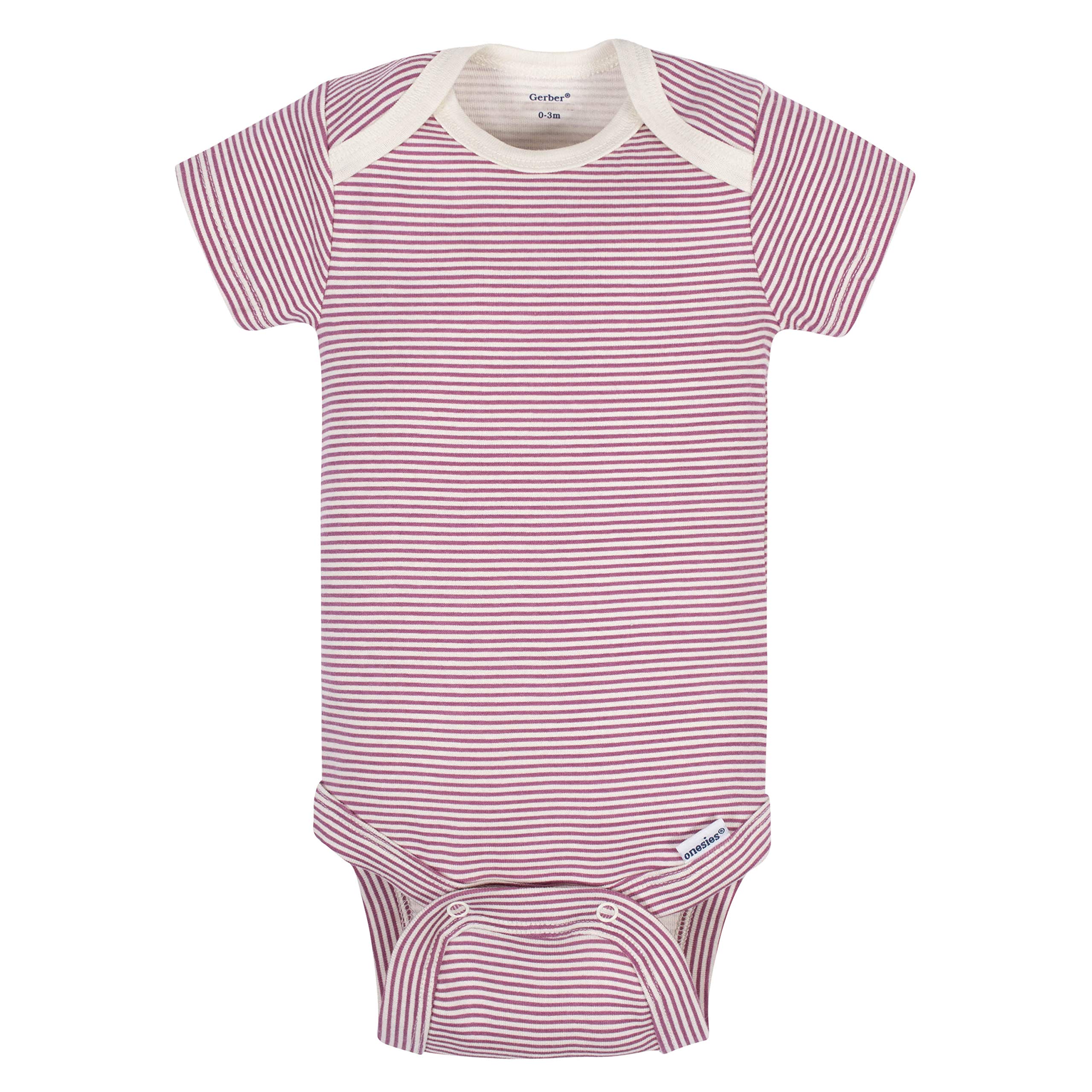 Grow by Gerber Baby-girls - Body de manga corta (5 unidades) - gris - 0-3 meses