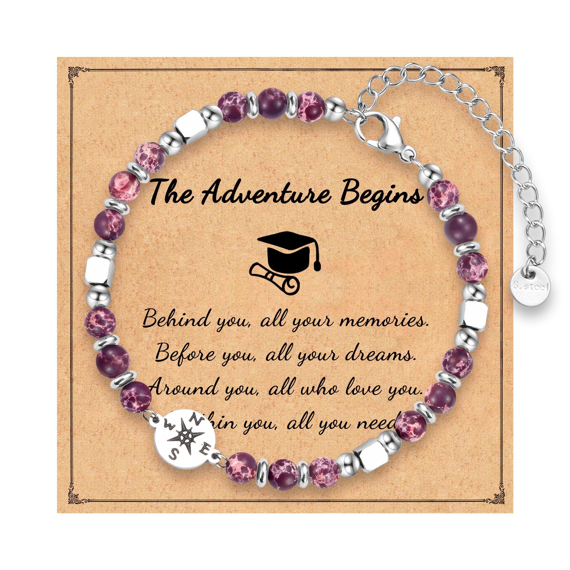 2026 Graduation Gifts for Women Her, Compass Bracelet for Girls Women