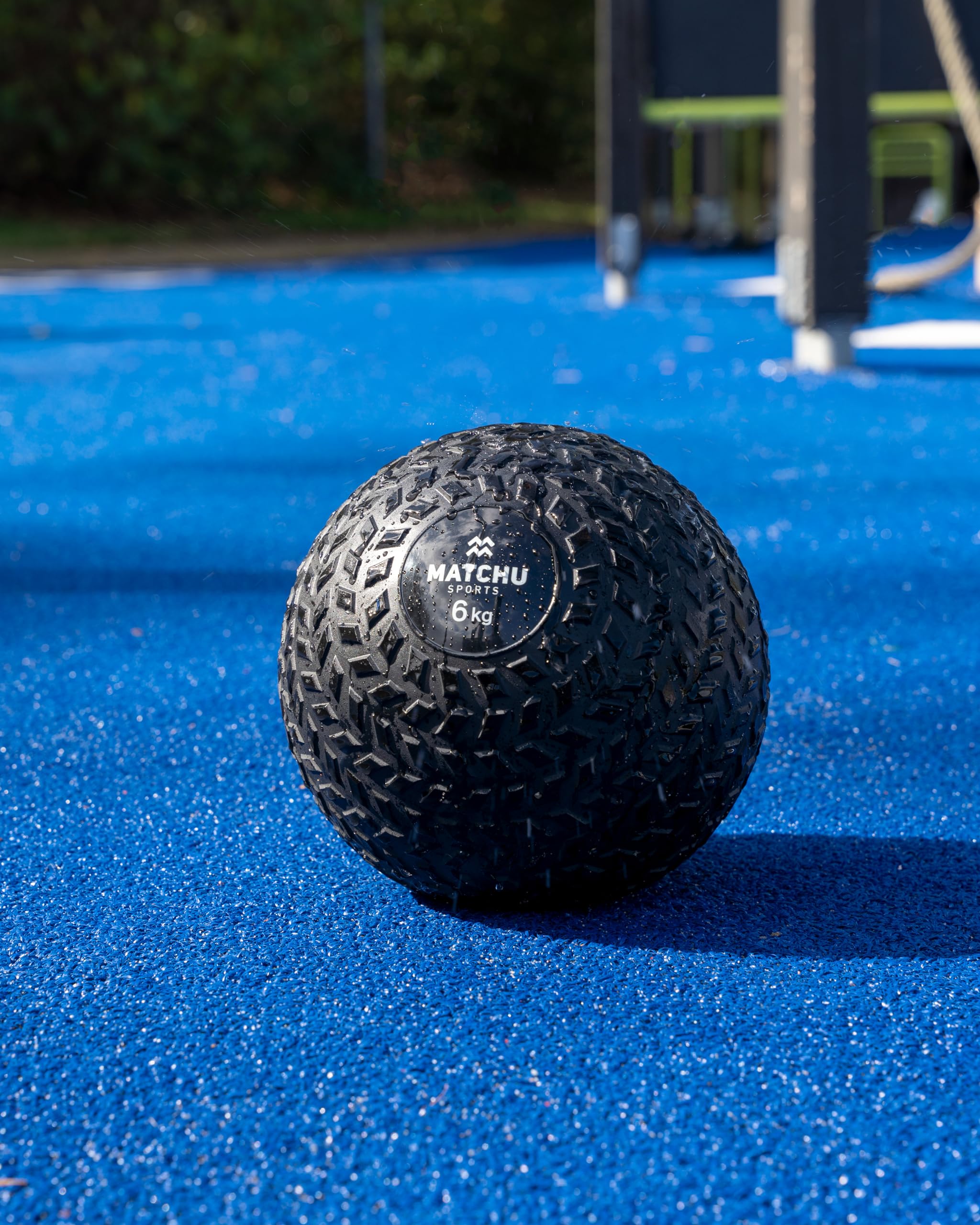 MATCHU - Slam Ball - Disponibile in 3, 6, 9 e 12 KG - Gomma - Nero (Nero - 12 KG)