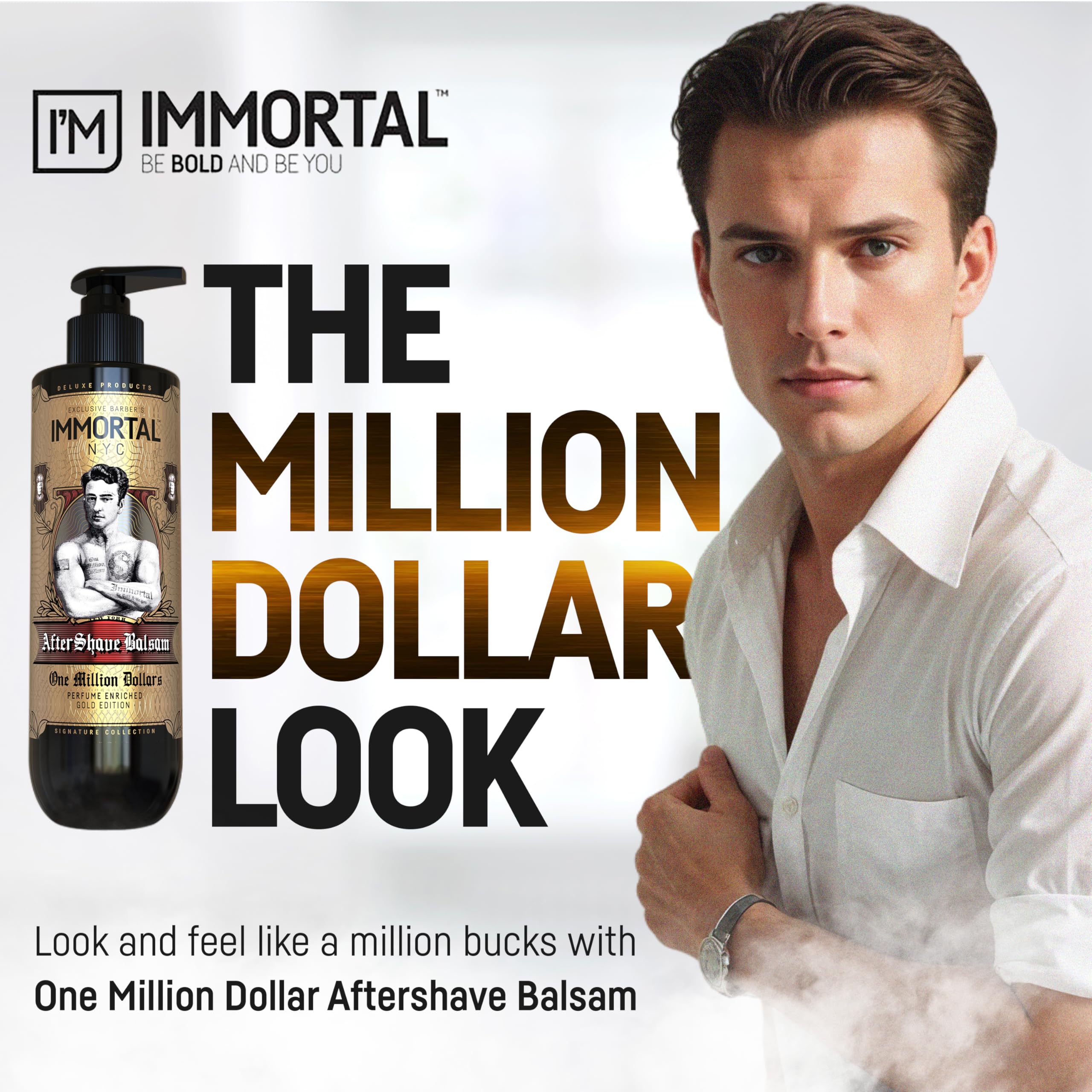 Immortal NYC 'The One In A Million Dollars' Aftershave Balsam - Luxurious Men's Grooming Indulgence thumbnail 2