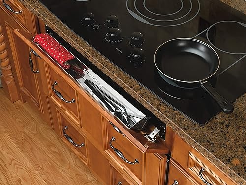 Miniatura 3 de Rev-A-Shelf charola de acero inoxidable de 10pulgadas que se abre tipo bisagra