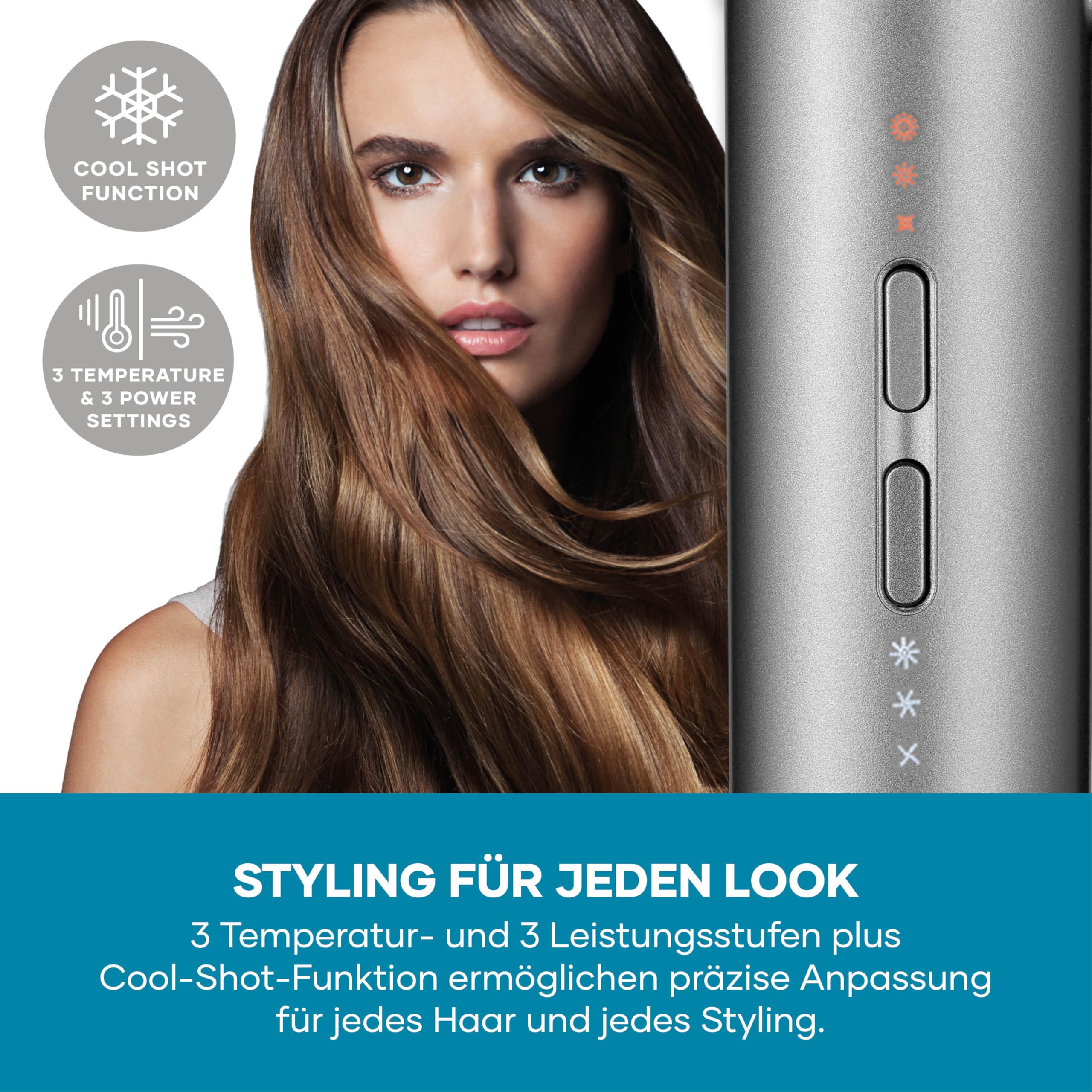 Severin Ionen-Haartrockner inkl. Diffusor, Konzentrator, leistungsstarker Föhn und langlebiger Haar-Trockner, BLDC-Motor, Ionic-Technologie, S-Style Speed Pro, 2,8m Kabel, 2.000W, anthrazit, HT 0171