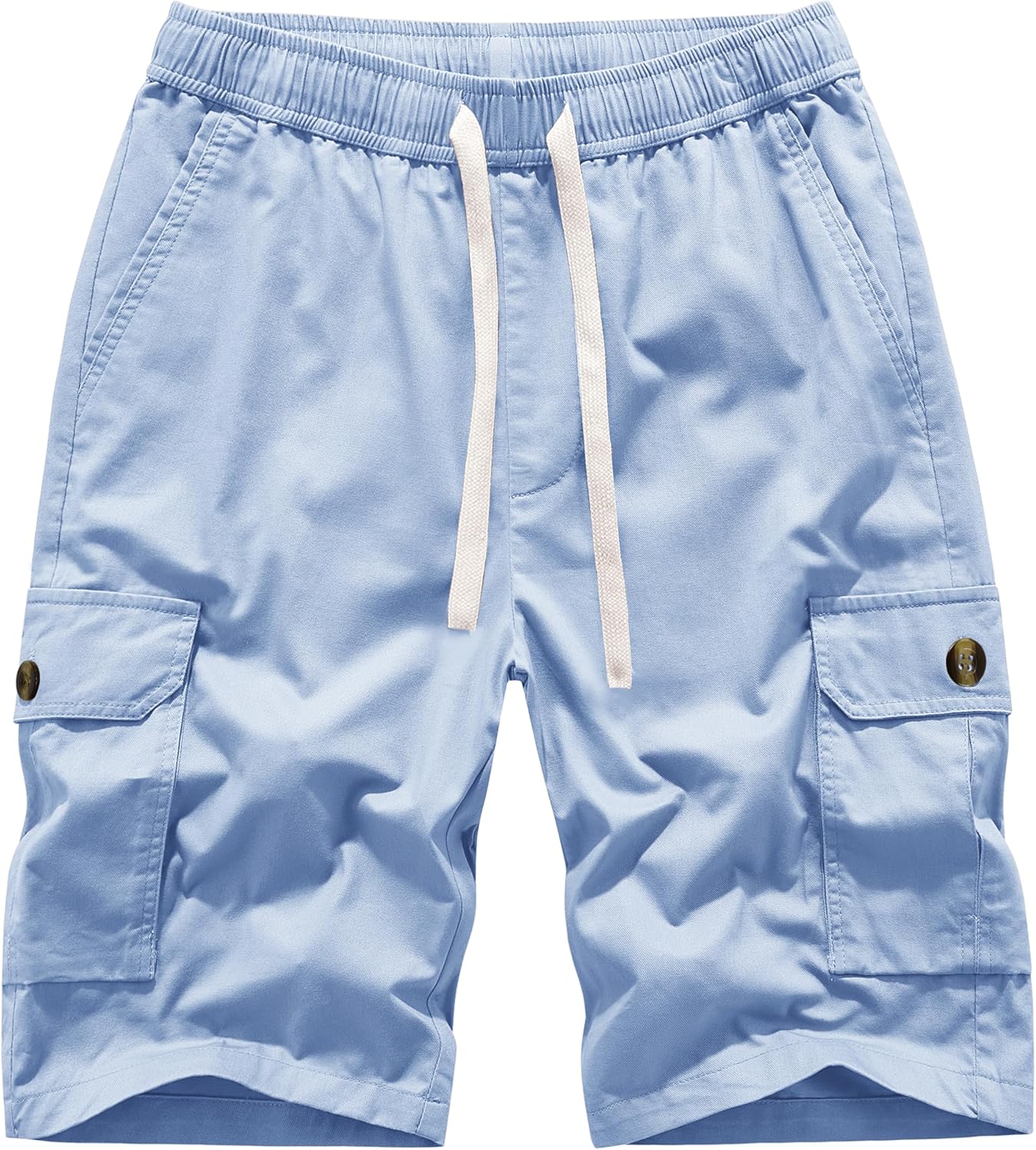 VtuAOL Women's Cargo Shorts Elastic Waist Comfy Cotton Loose Fit Shorts