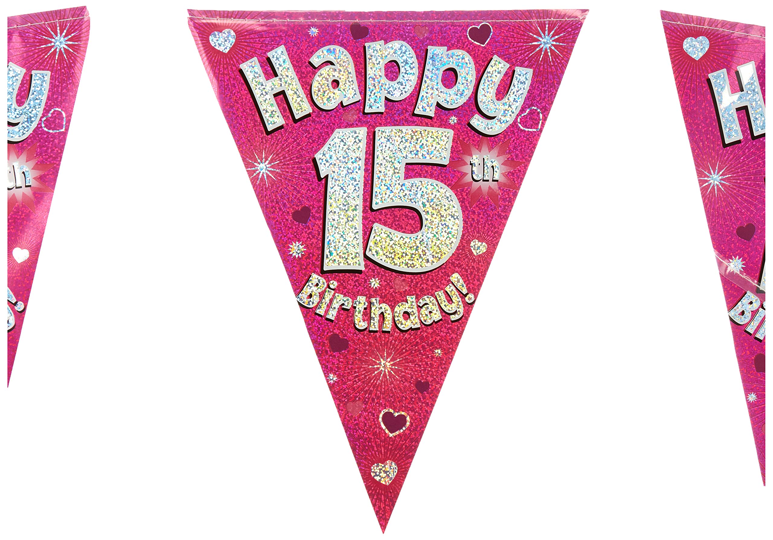 Festone Bandierina Primo Compleanno Rosa