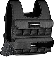 MSPORTS Adjustable Weighted Vest for Men & Women: 11-65 lbs Running, Walking, CrossFit Training Vest