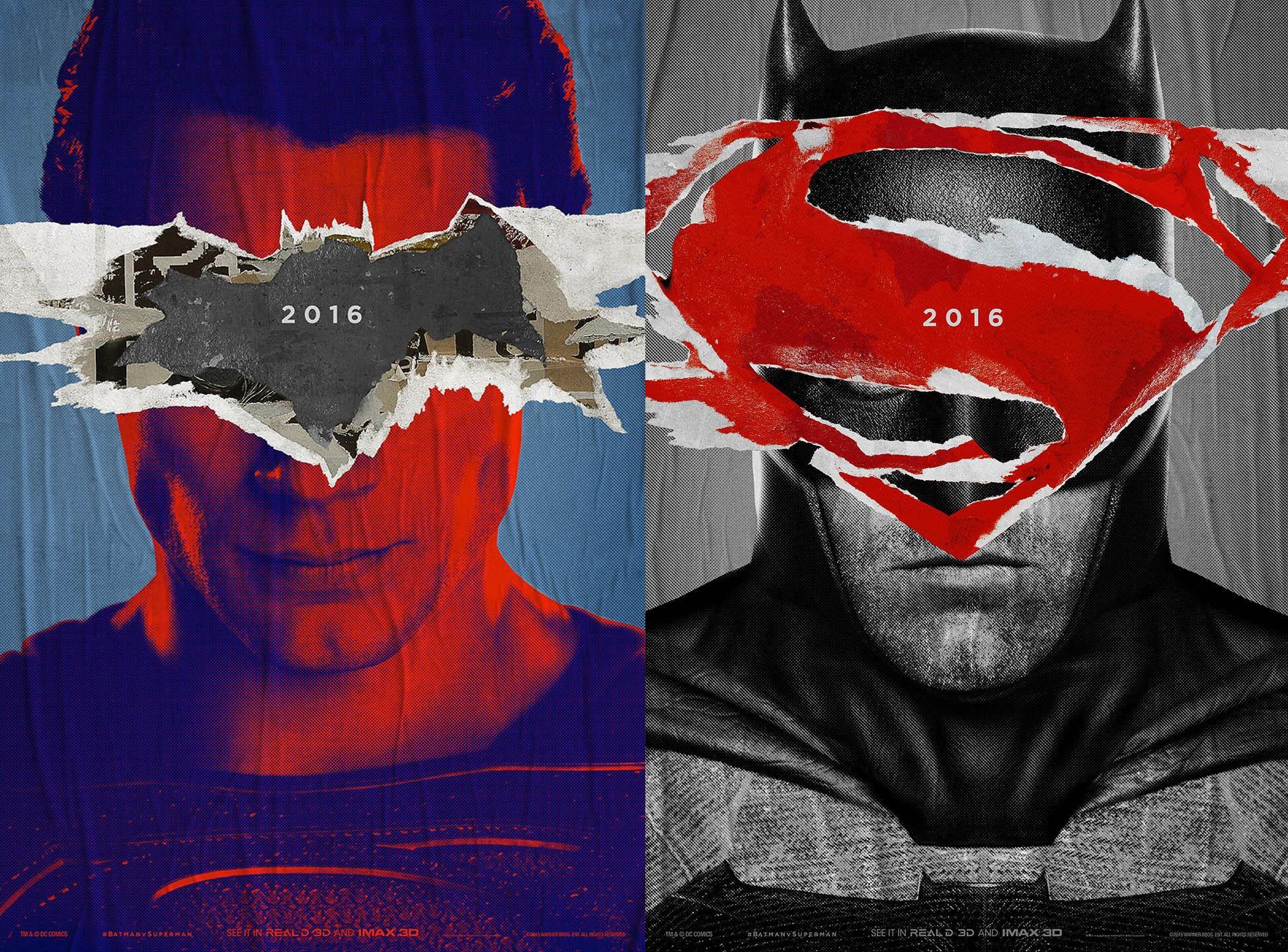 La Boutique du Ciné Batman v Superman Alba della Justice Poster Cinema Originali x 2 (formato 160 x 120 cm piegato) Mod A+B