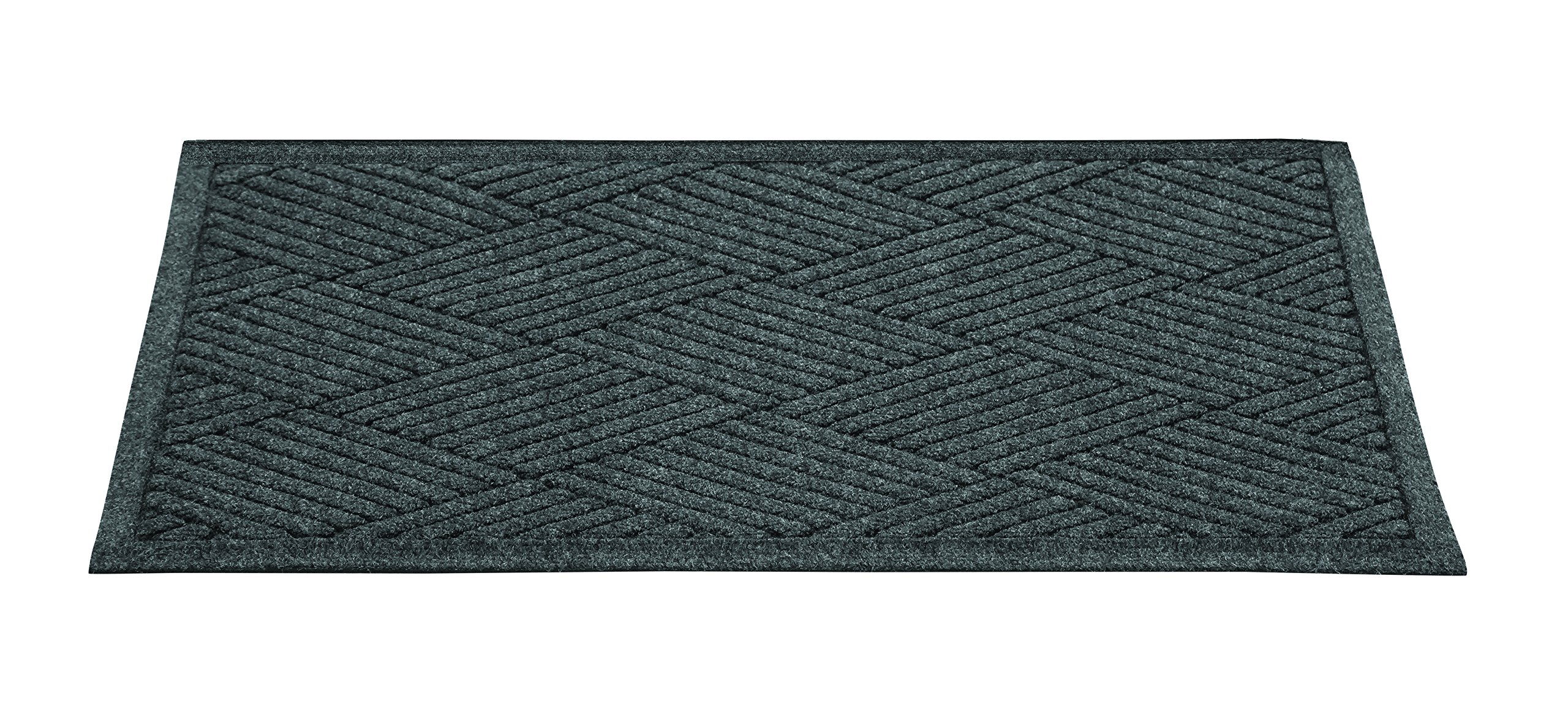 Guardian - EGDFB020304 EcoGuard Diamond Indoor Wiper Floor Mat, Recycled Plactic and Rubber, 2'x3', Charcoal Black
