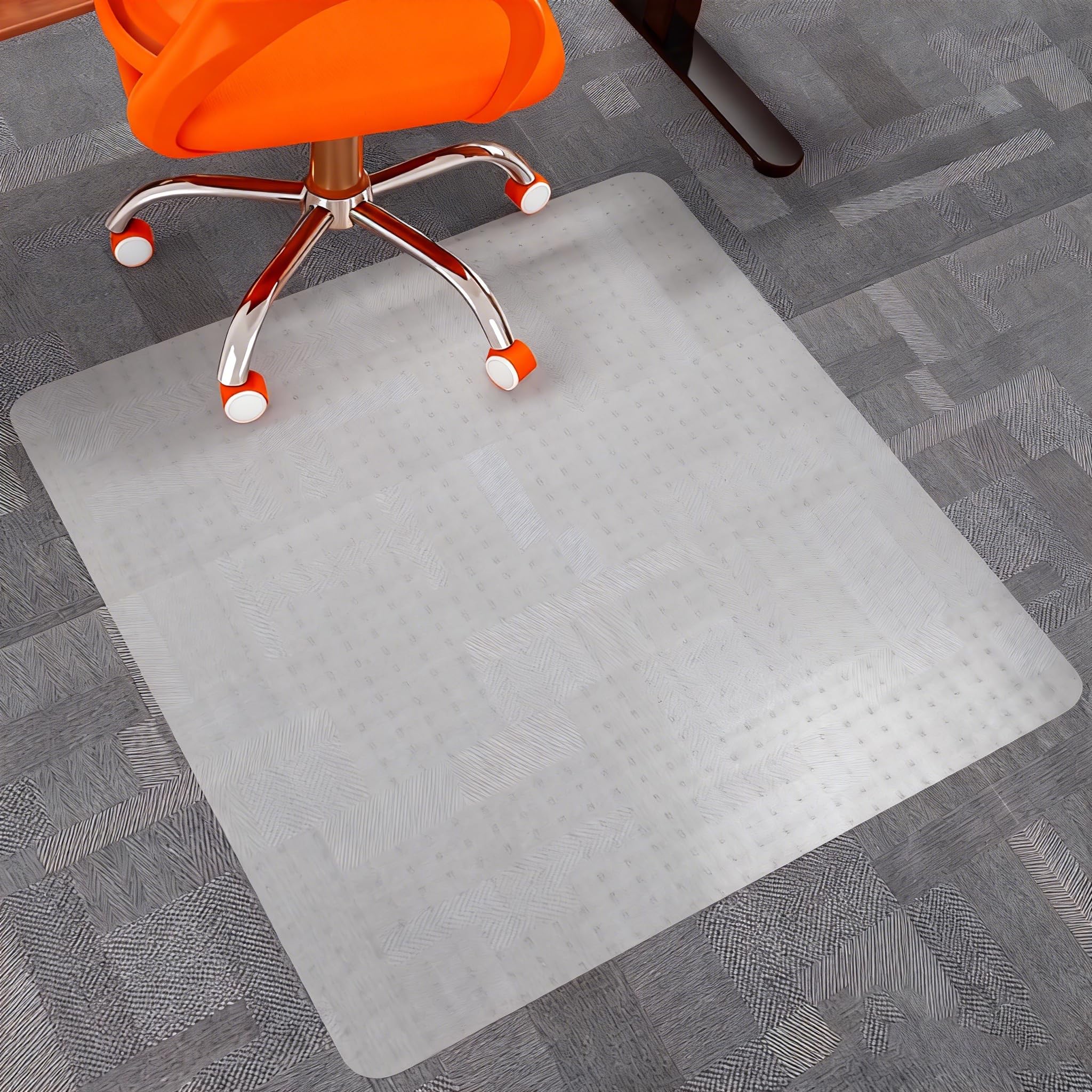 Extra Large 45 x 60 Chair Mat Heavy Duty Vinyl Floor Mat with Grips for Office Studio Pet