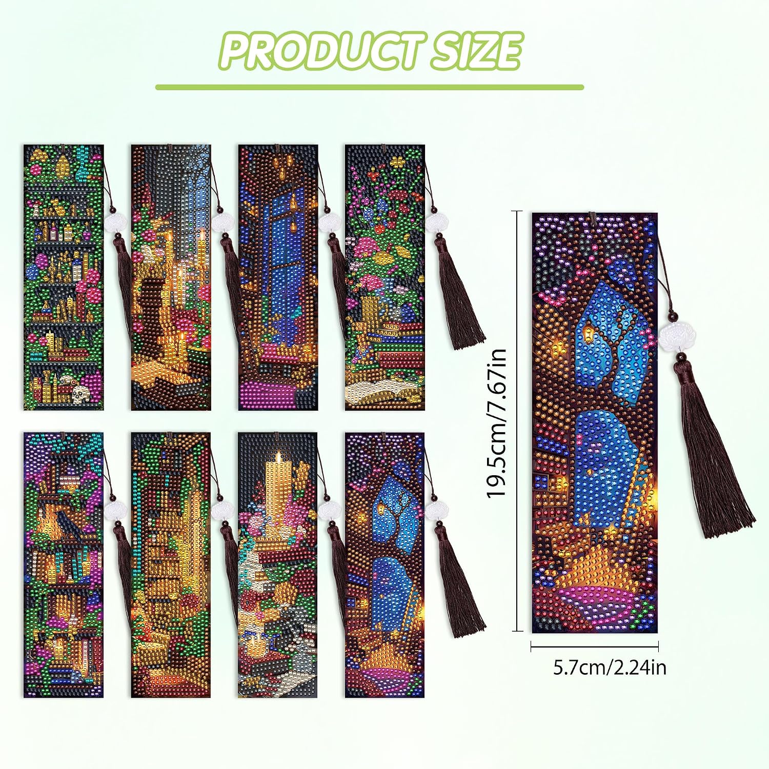 Dark Academia Diamond Art Bookmarks, Diamond Painting Book Marks for Adults image 3