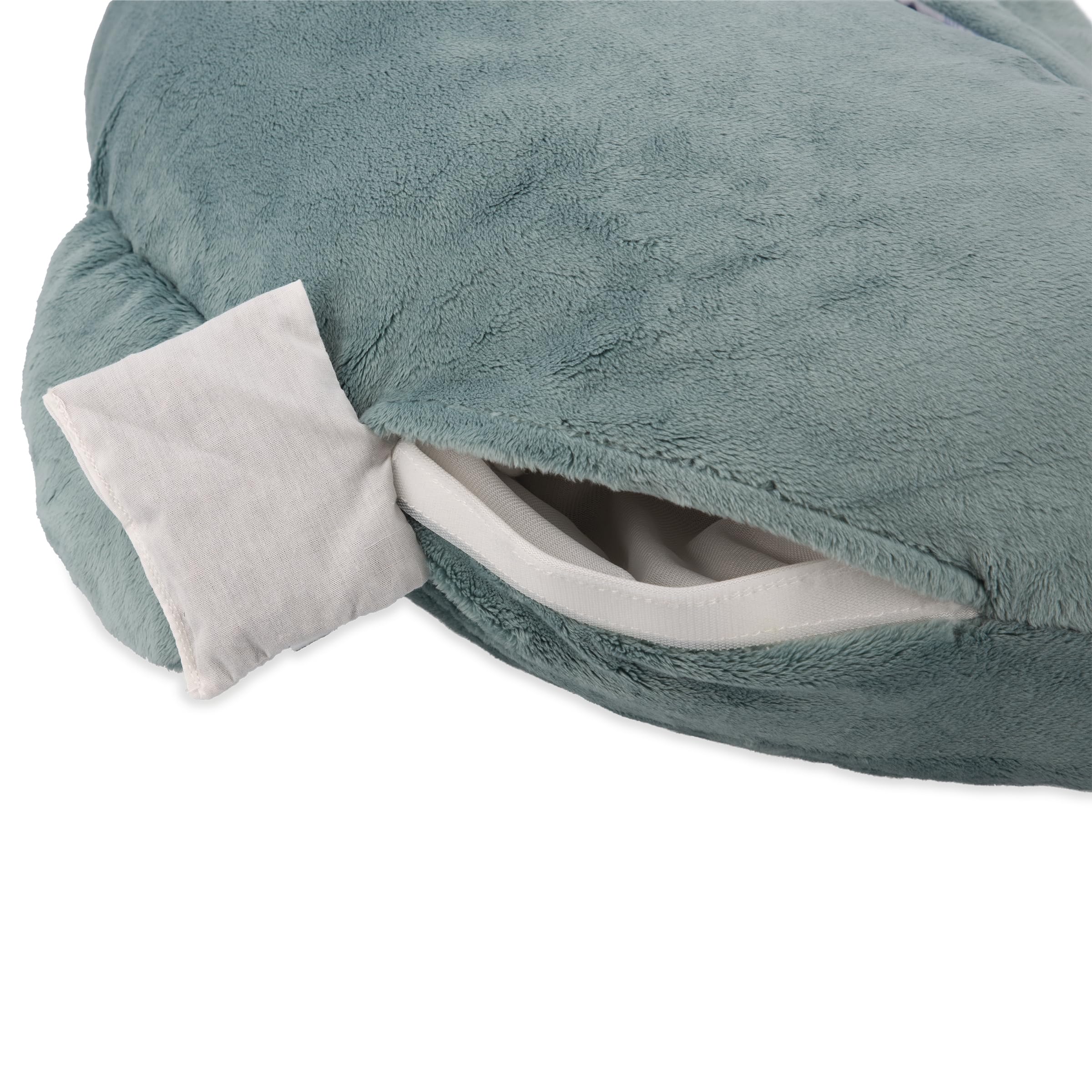 KALOO - Petit Calme - Peluche Delfín Verde 60 cm - Peluche Calmante Bebé - Peluche Suave Grande Evolutivo con Bolsita de Lavanda - Desde el Nacimiento, K211000