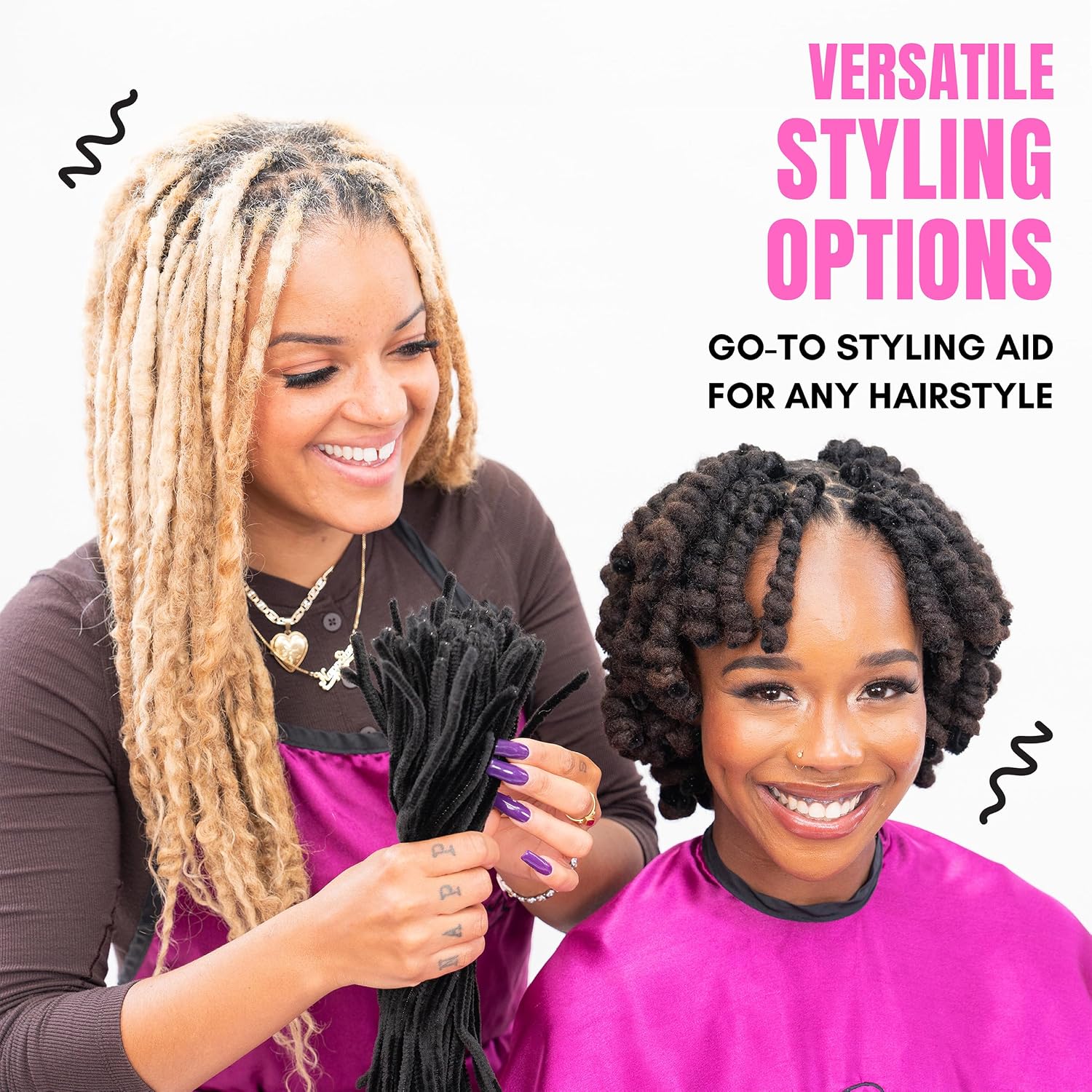 Nappstar Pipe Cleaners, Loc Curlers for Effortless Styling, Professional Flexible Shaping Tools for Dreadlocks & Natural Hair Styles, 100 Pack image 5