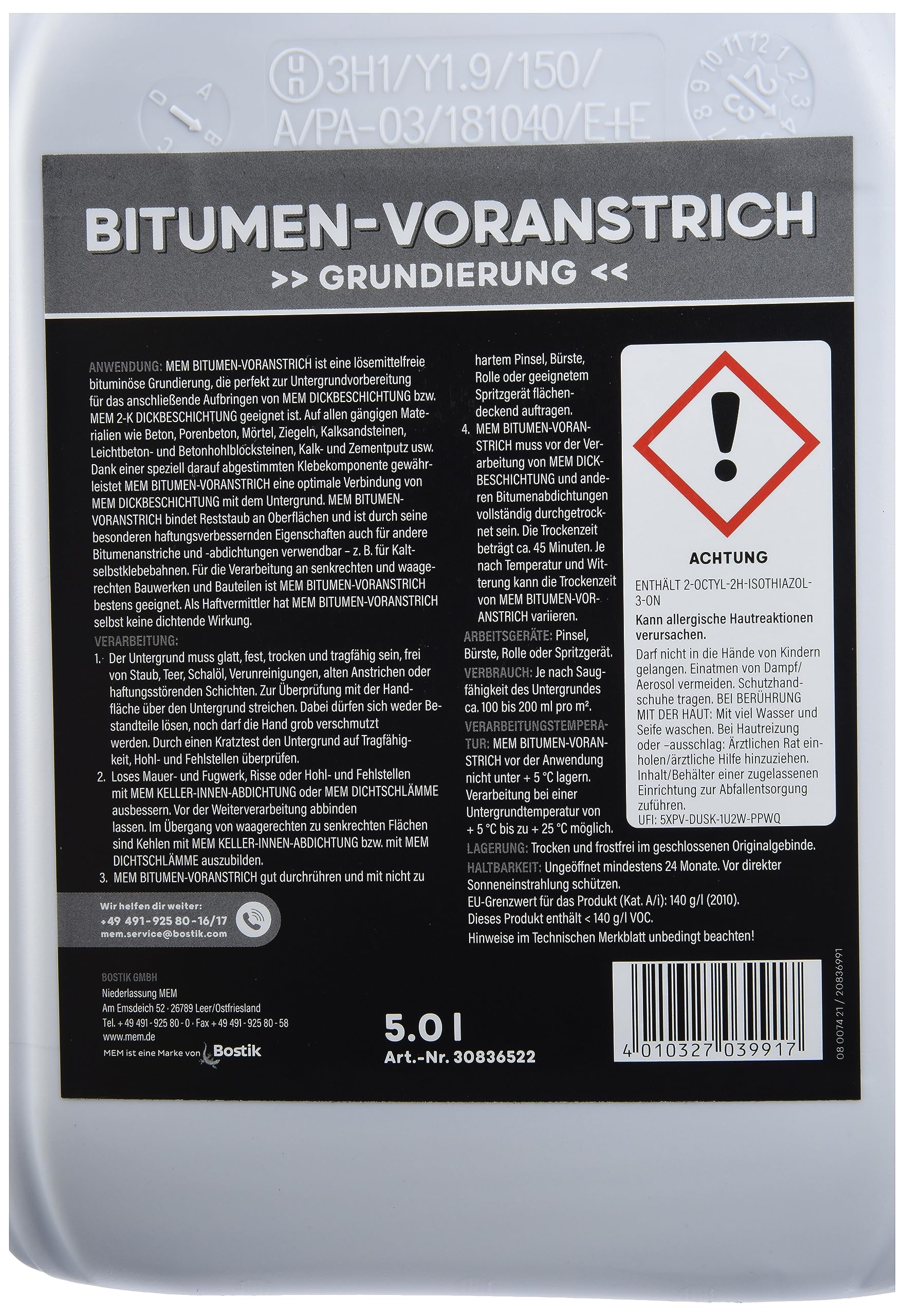 MEM voranstrich disolventes. 5 L